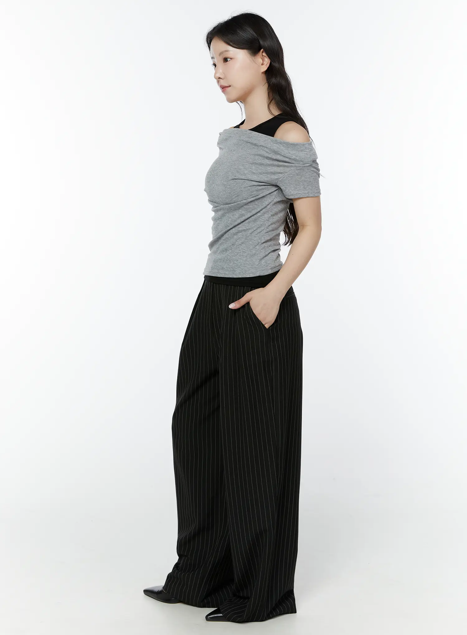 Layered Tank Off-Shoulder Tee IY511 - Image 5
