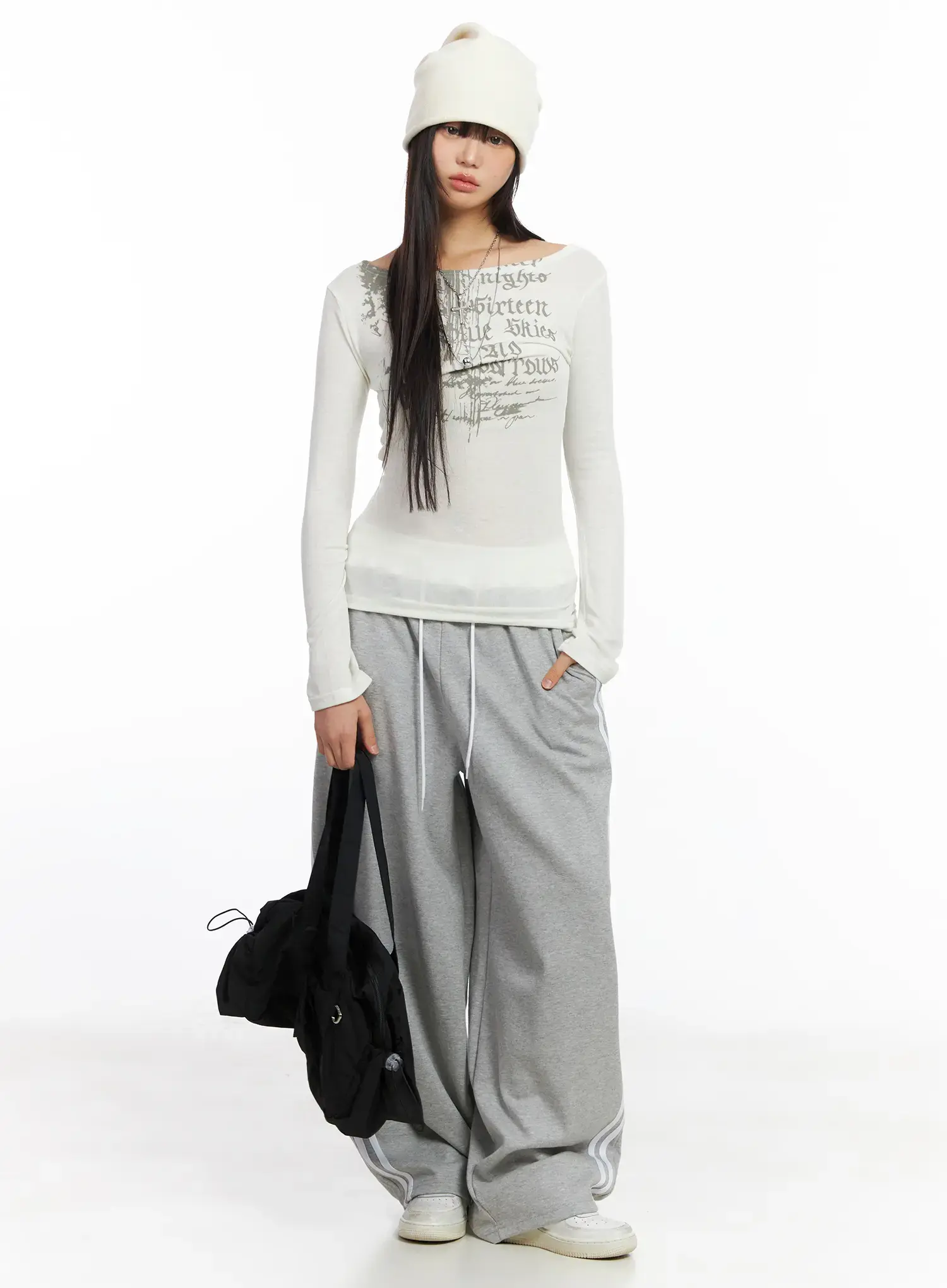 Layered Two-Tone Sweatpants CF506 - Image 9