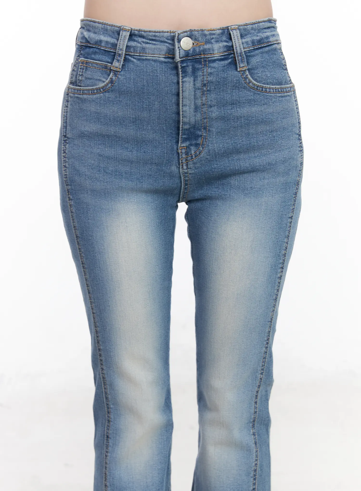 Lennox Washed Hip Pad Bootcut Jeans CF523 - Image 8