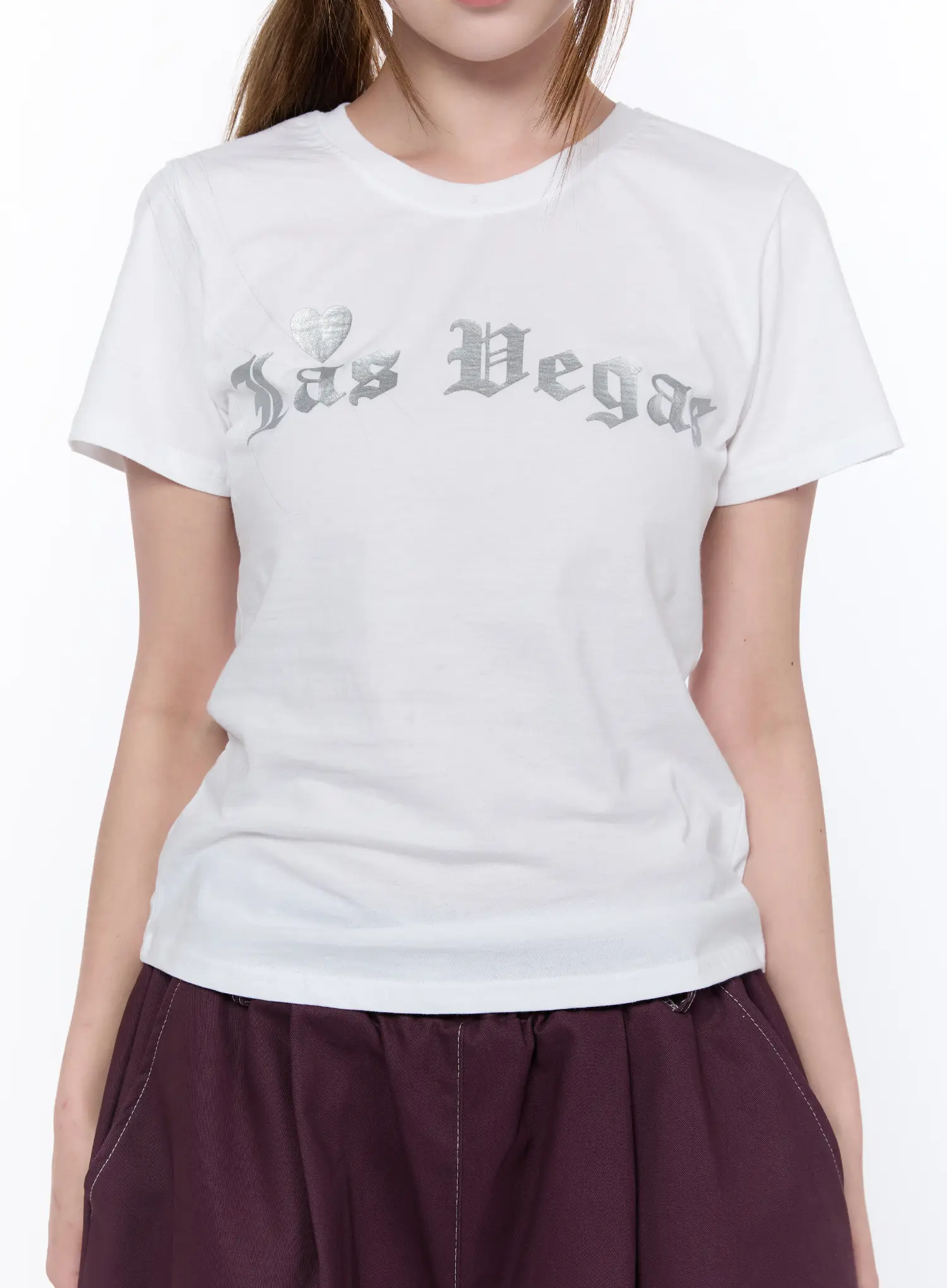 Lettering Print T-Shirt CA522 - Image 4