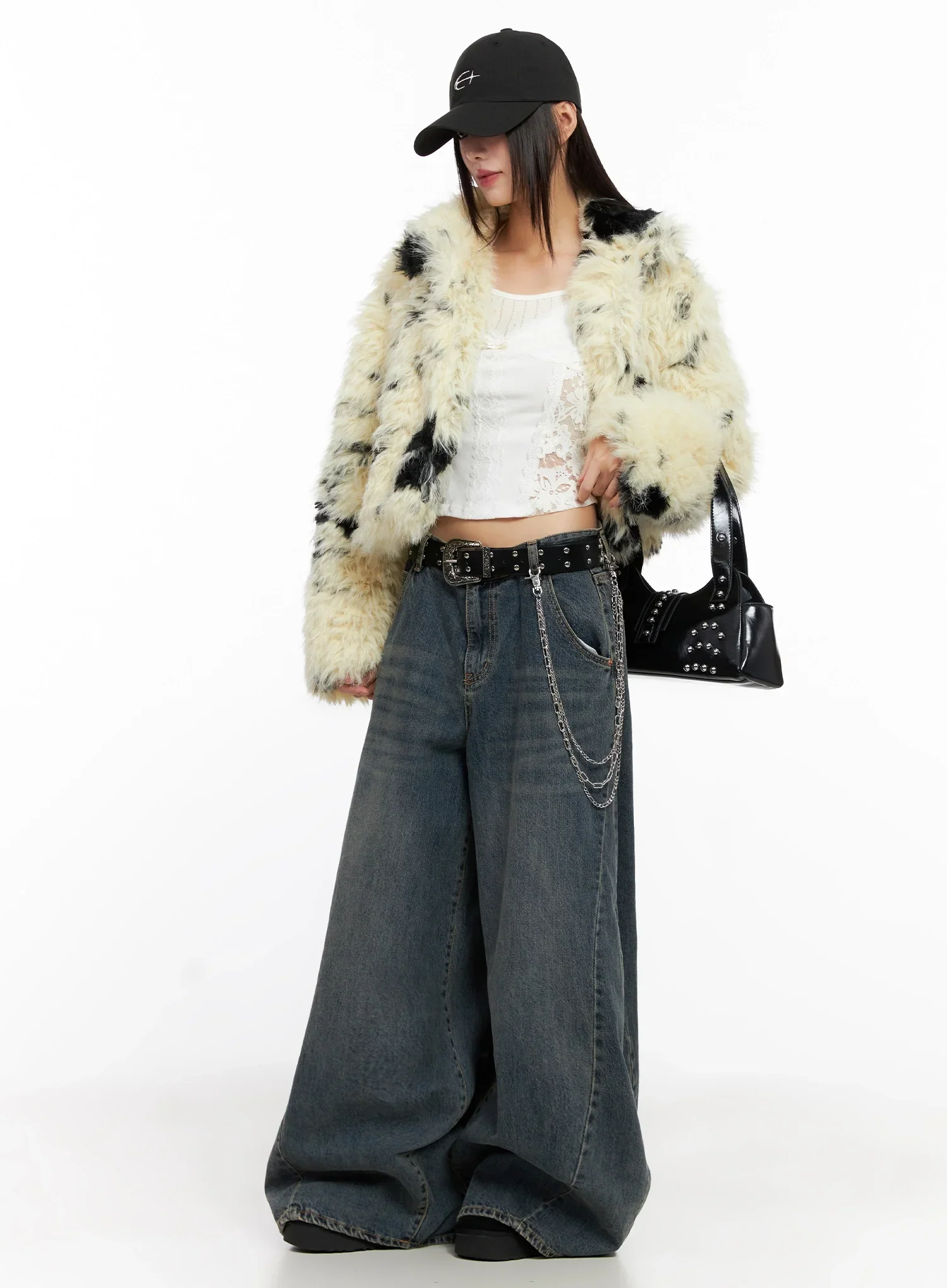 Light Merle Faux Fur Jacket IN503 - Image 12
