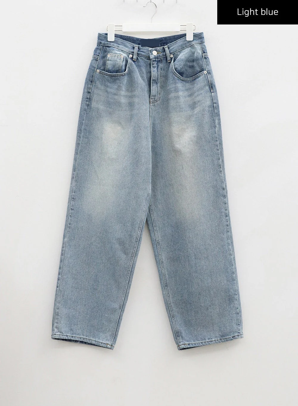 Light Wash Baggy Jeans Unisex CD26 - Image 14