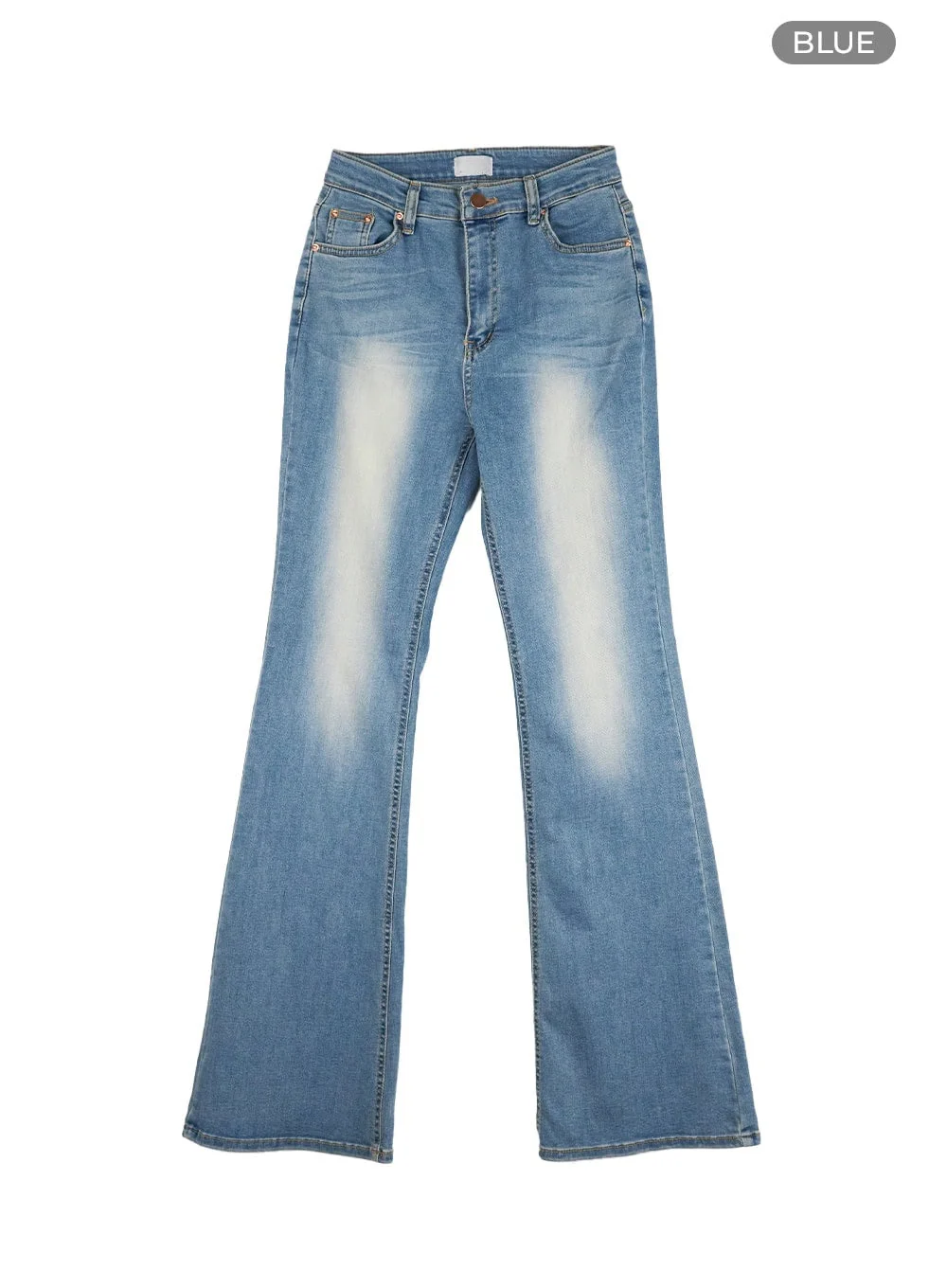 Light Washed Slim Fit Bootcut Jeans IL409 - Image 10