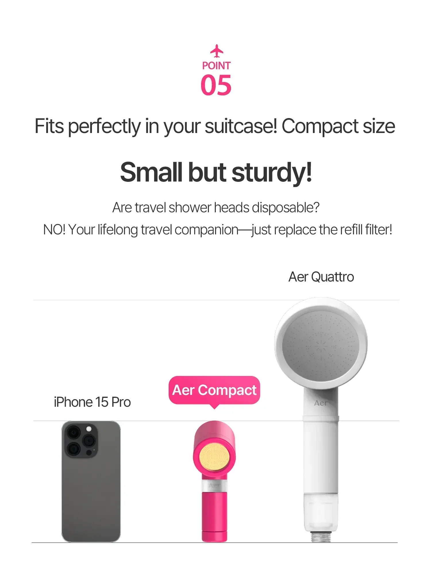 [Limited] Water Solution Travel Shower Compact (1ea) - Image 8