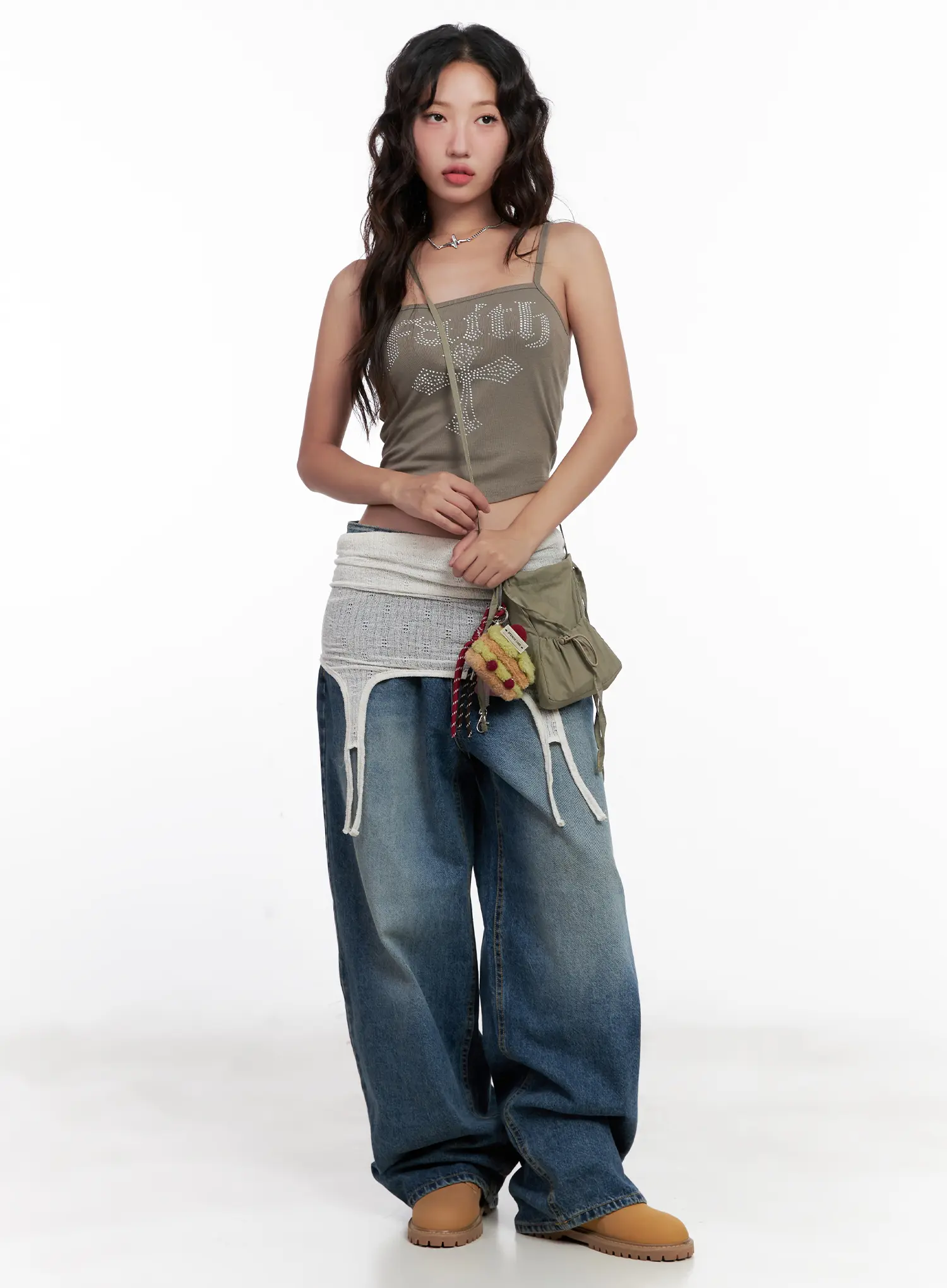 Linen Knit Crop Tank CL521 - Image 2