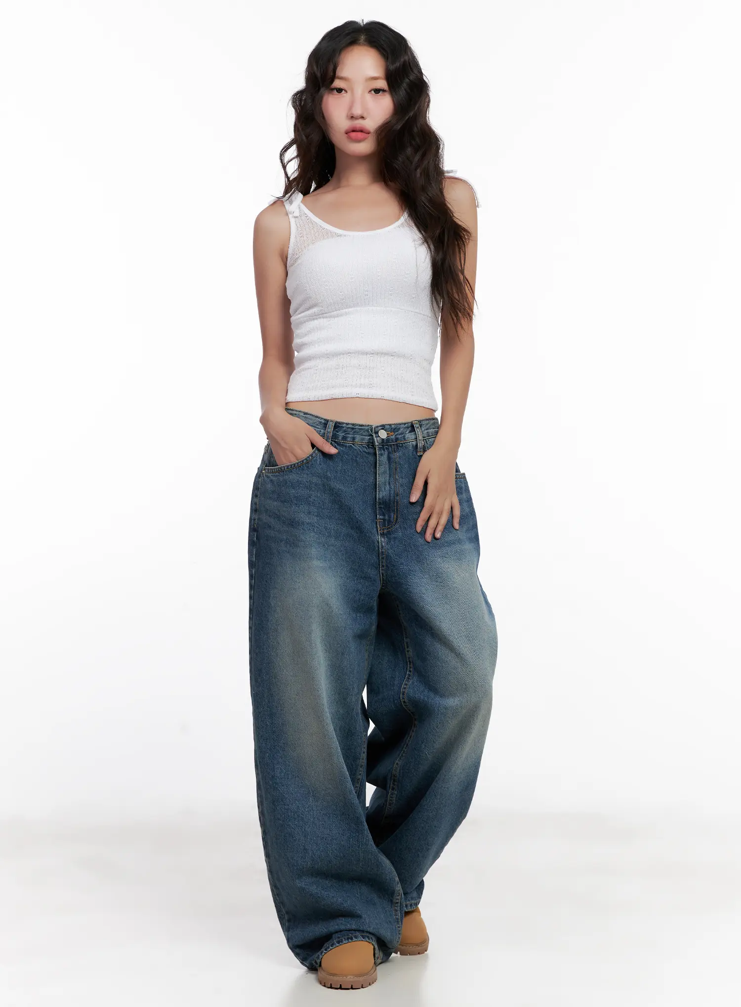 Linen Knit Crop Tank CL521 - Image 3