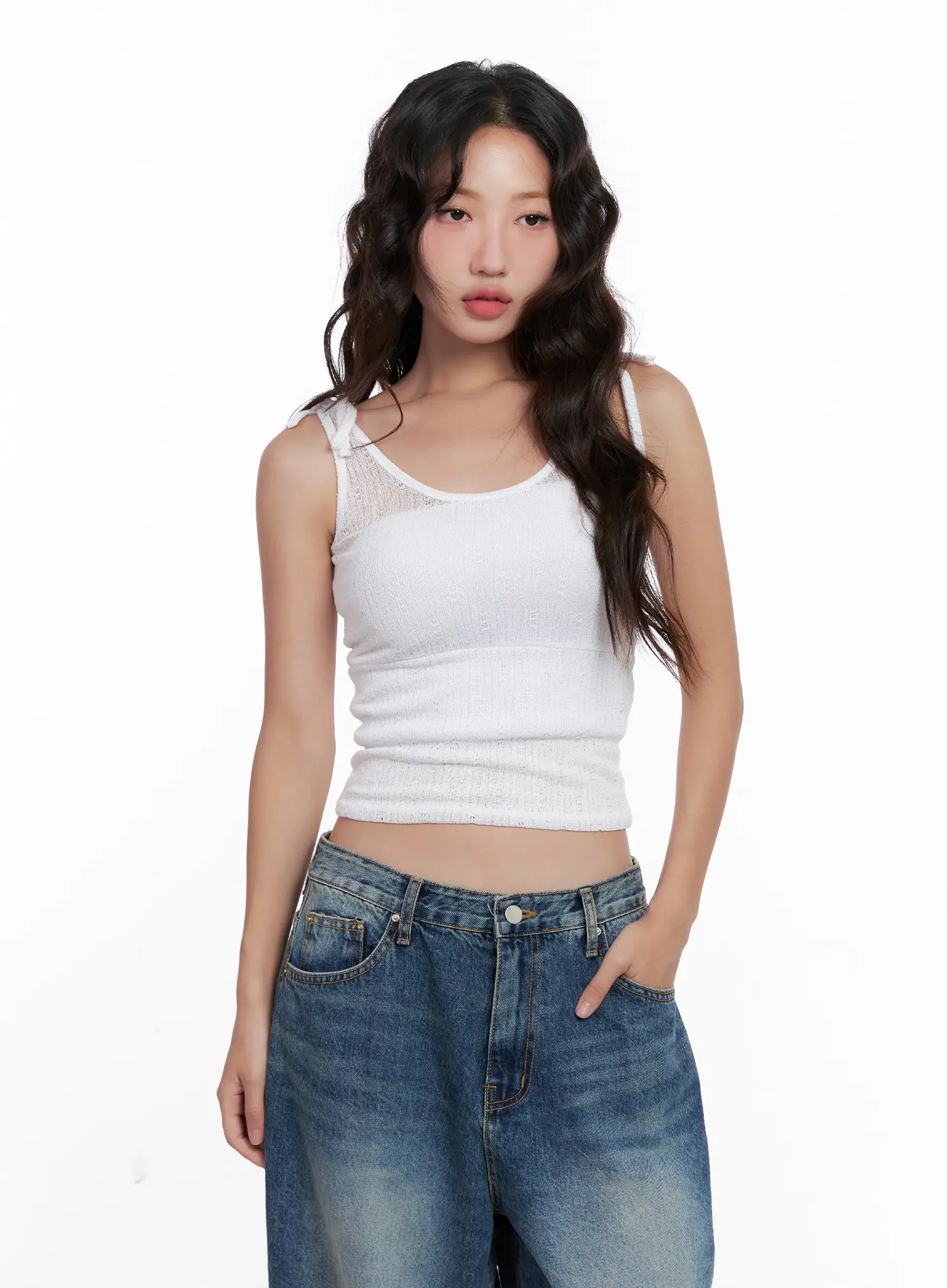 Linen Knit Crop Tank CL521 - Image 8