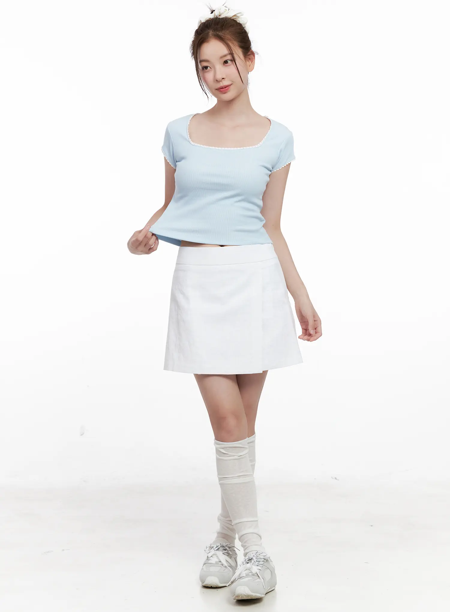Linen Mini Skort CL524 - Image 2
