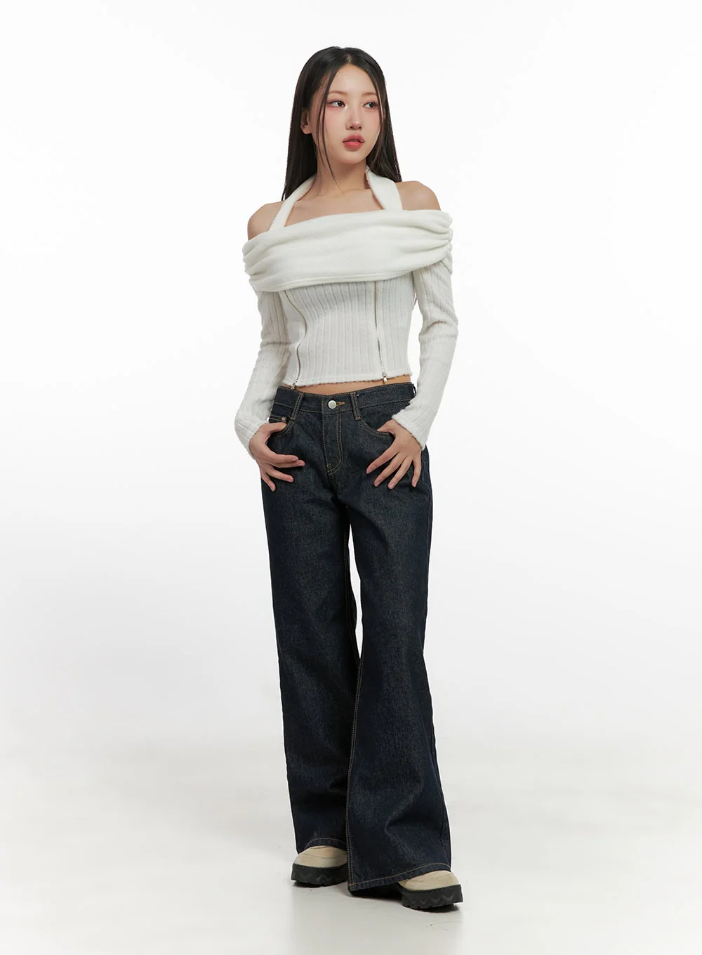 Lisa Cotton Comfort Wide Leg Jeans CN419 - Image 2