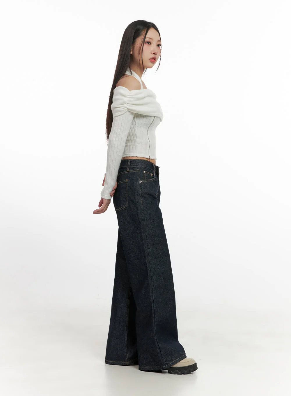 Lisa Cotton Comfort Wide Leg Jeans CN419 - Image 3
