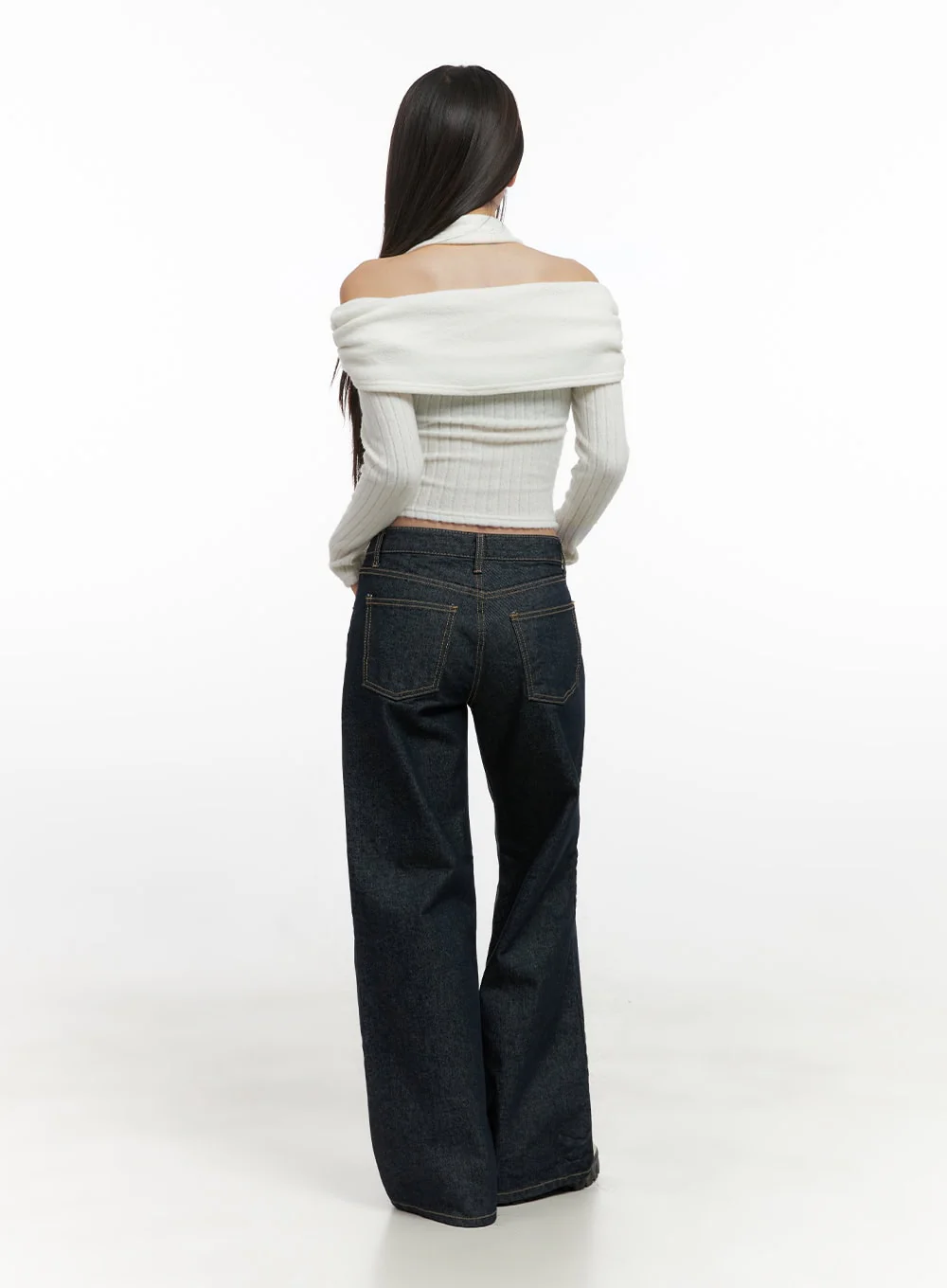 Lisa Cotton Comfort Wide Leg Jeans CN419 - Image 4
