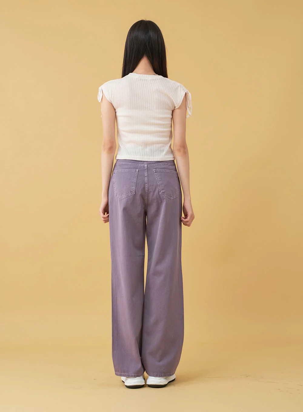 Long Cotton Colored Wide Pants OU15 - Image 29