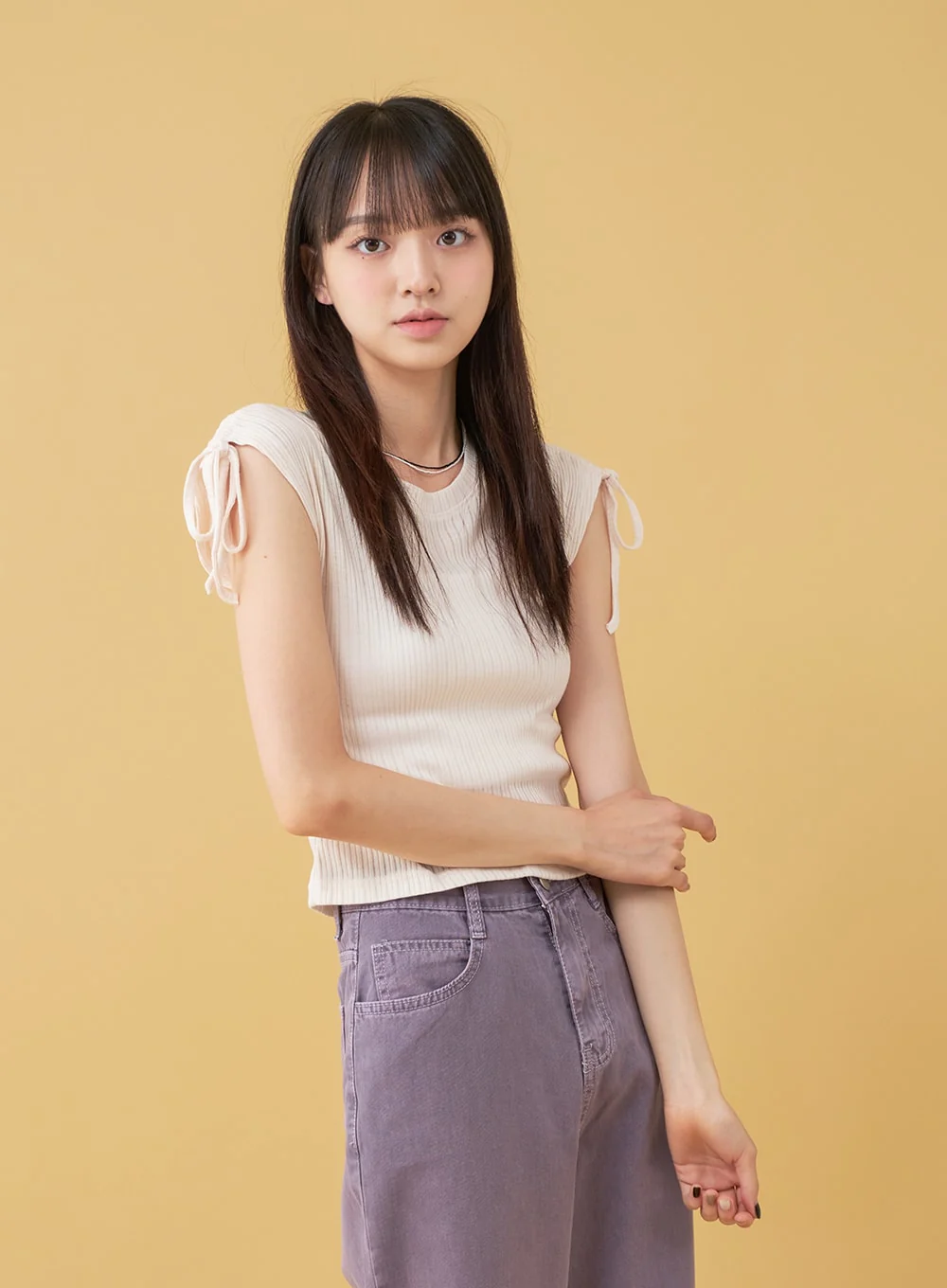 Long Cotton Colored Wide Pants OU15 - Image 7