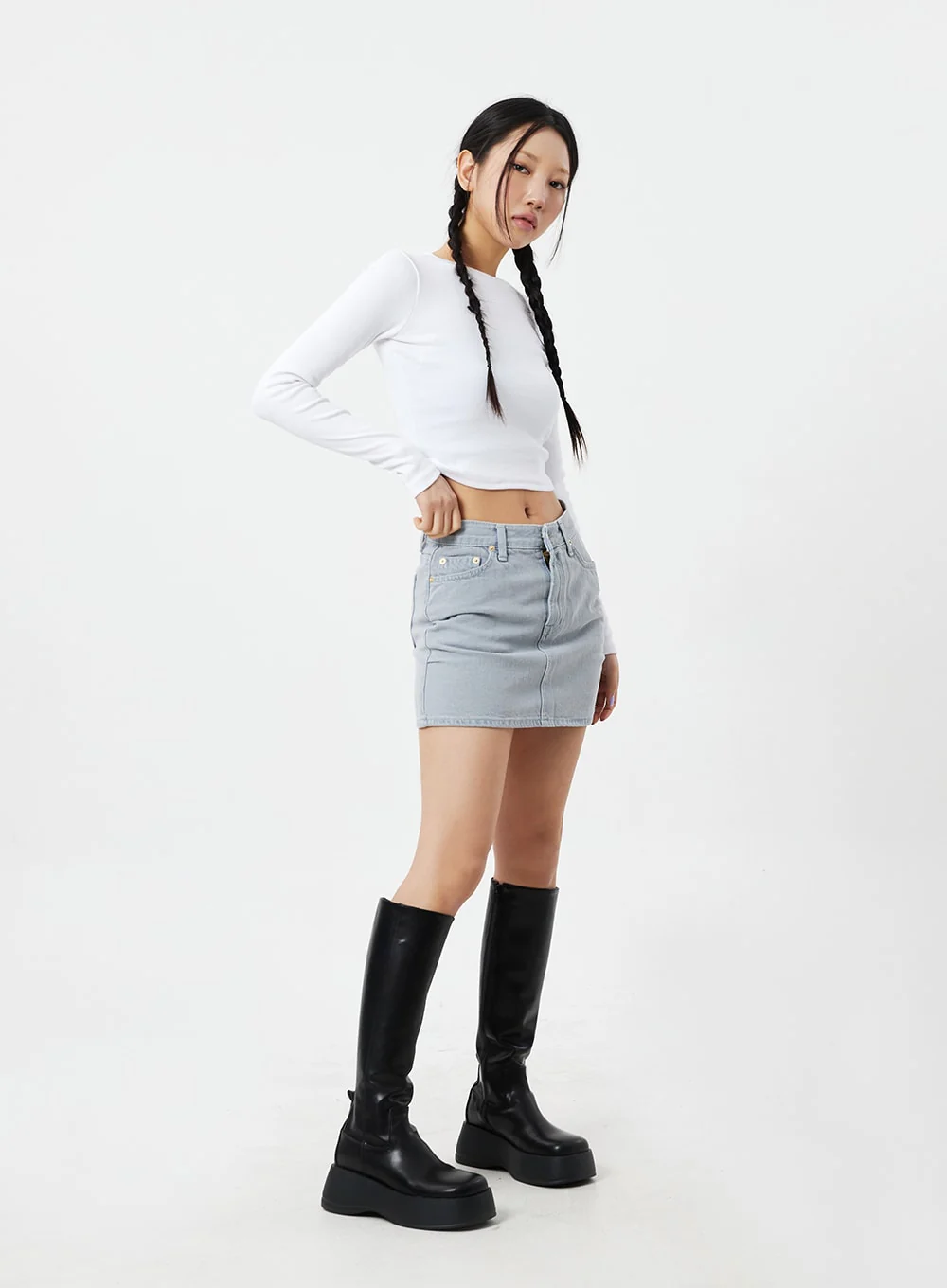 Long Sleeve Cropped Top CM324 - Image 13