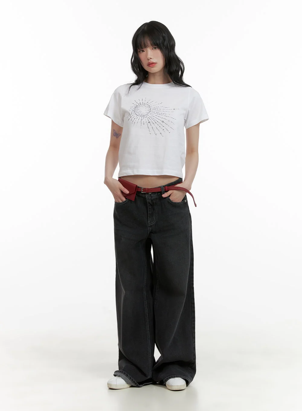 Low Rise Baggy Jeans CU410 - Image 2