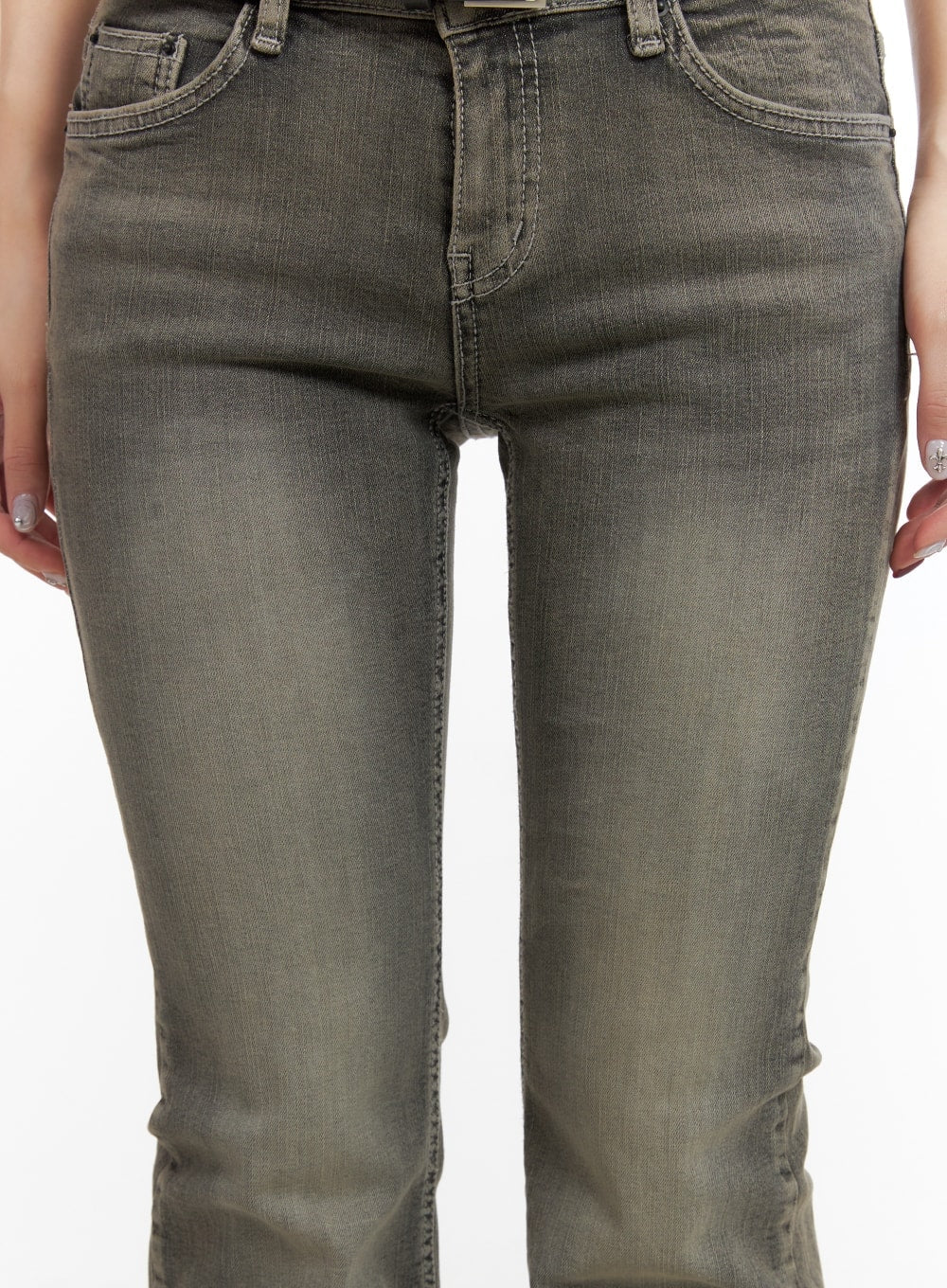 Low Rise Bootcut Jeans CA416 - Image 4