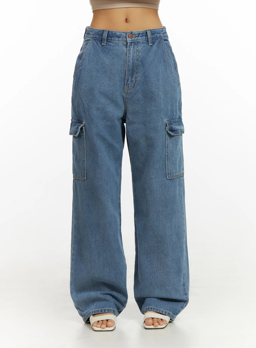 Low Rise Cargo Jeans IU412 - Image 2