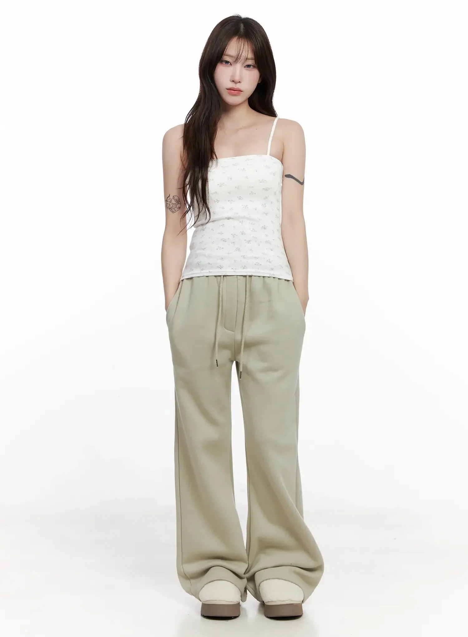 Lucky Fleece Wide-Leg Sweatpants IN514 - Image 7