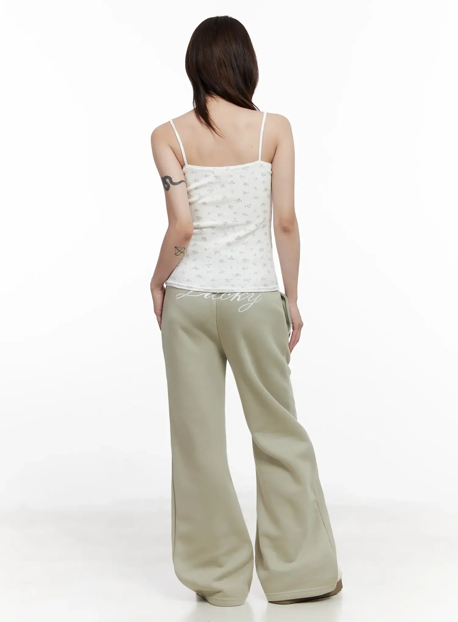 Lucky Fleece Wide-Leg Sweatpants IN514 - Image 9