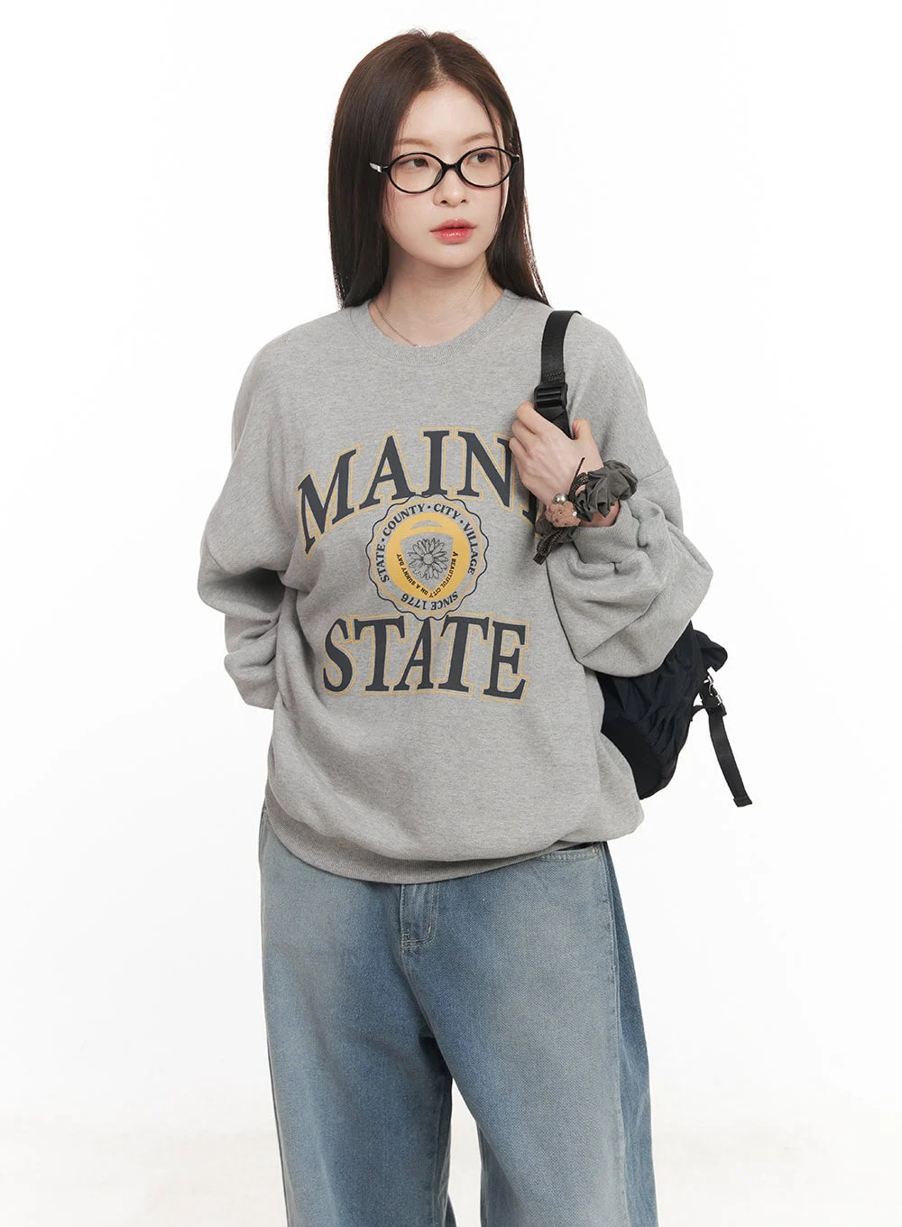Maine Graphic Oversized Sweatshirt CM511 - Image 10
