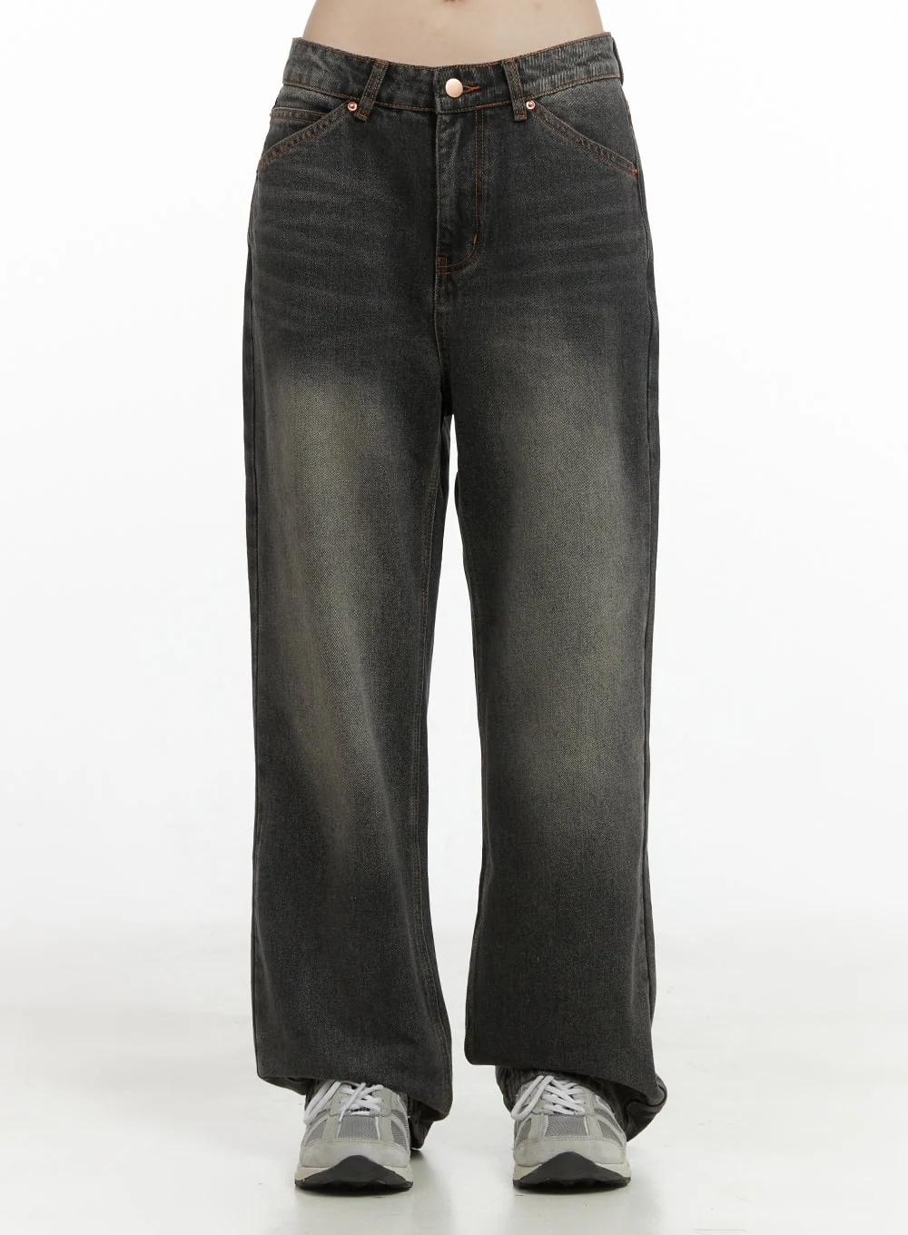 Mandy Washed Cotton Wide Leg Jeans OO401 - Image 2