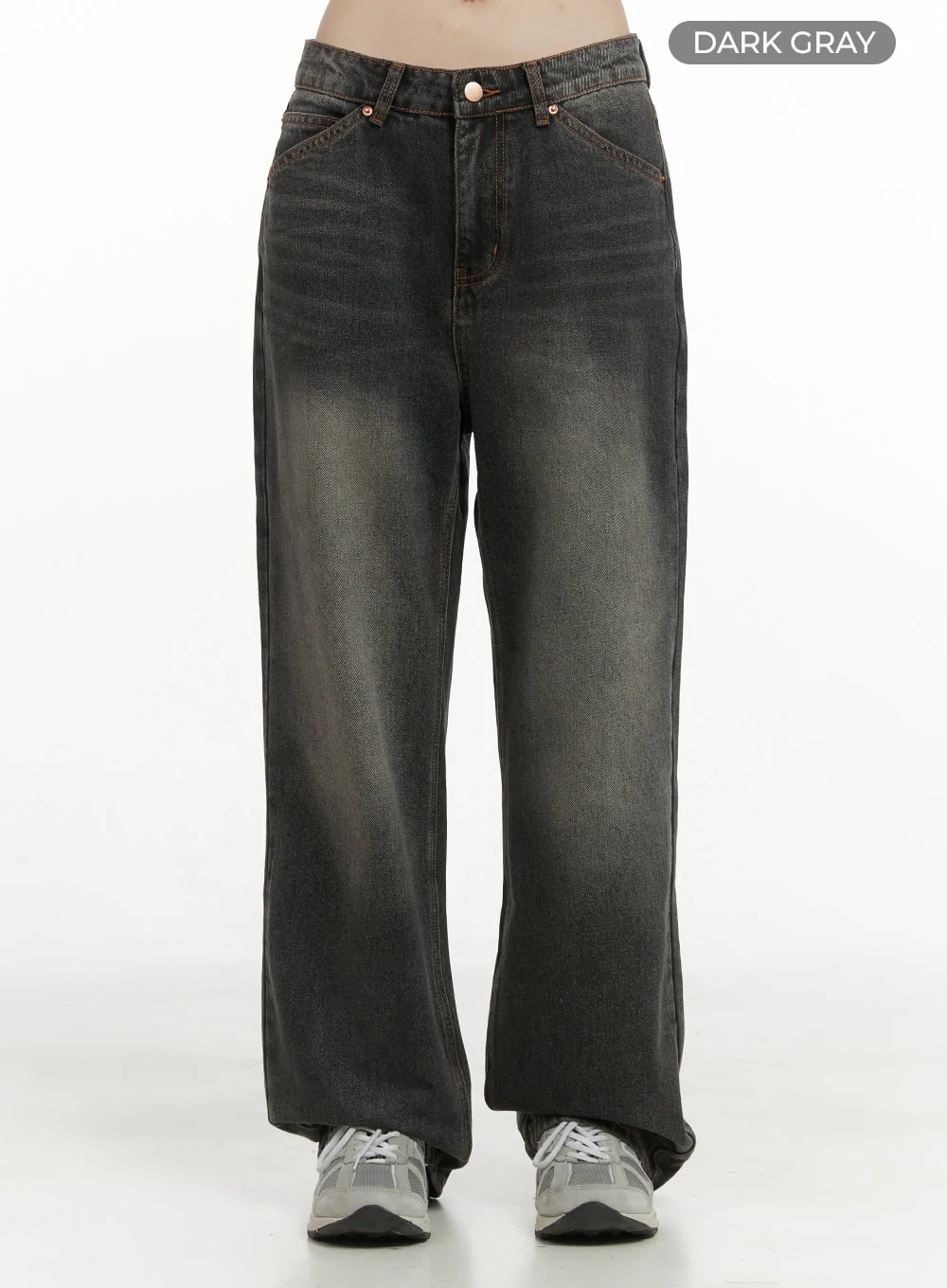 Mandy Washed Cotton Wide Leg Jeans OO401 - Image 7