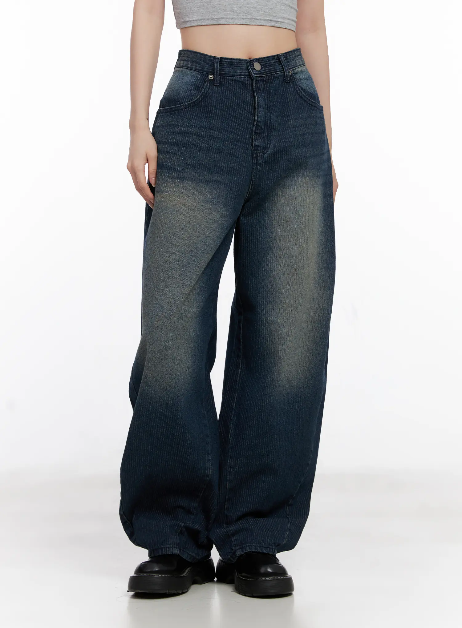 Marlee Corduroy Washed Wide-Leg Jeans CG526 - Image 10