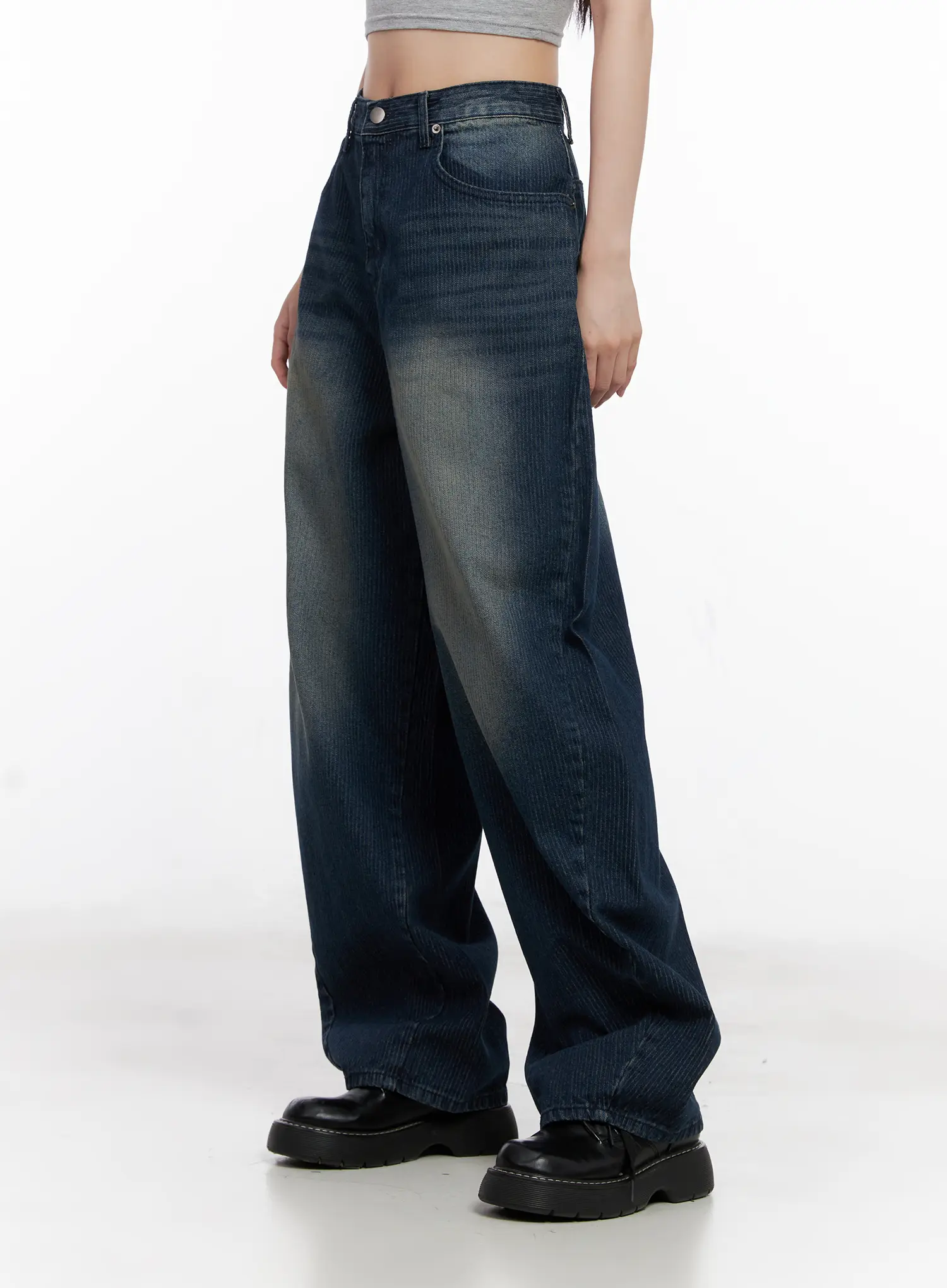Marlee Corduroy Washed Wide-Leg Jeans CG526 - Image 4