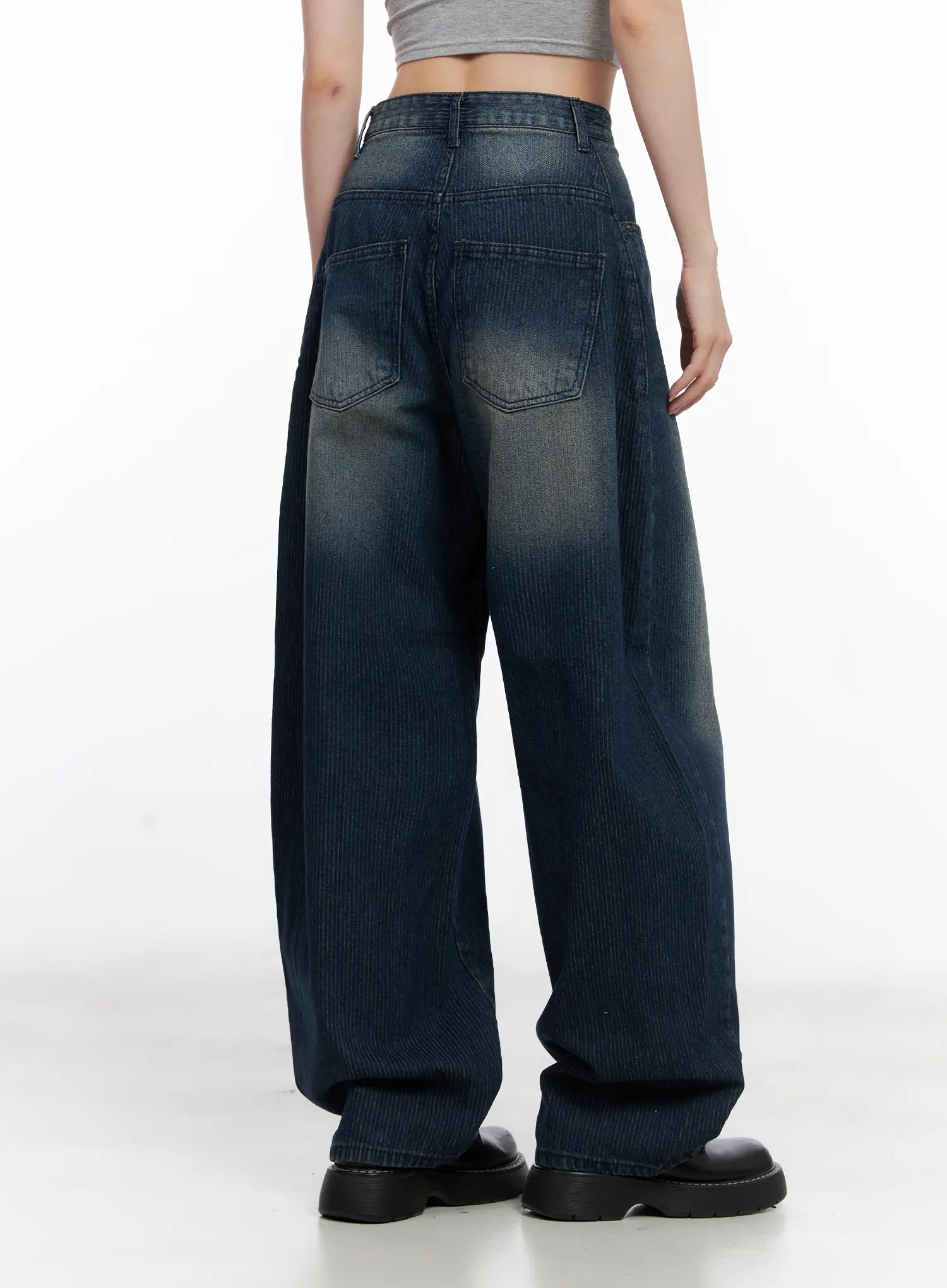 Marlee Corduroy Washed Wide-Leg Jeans CG526 - Image 5