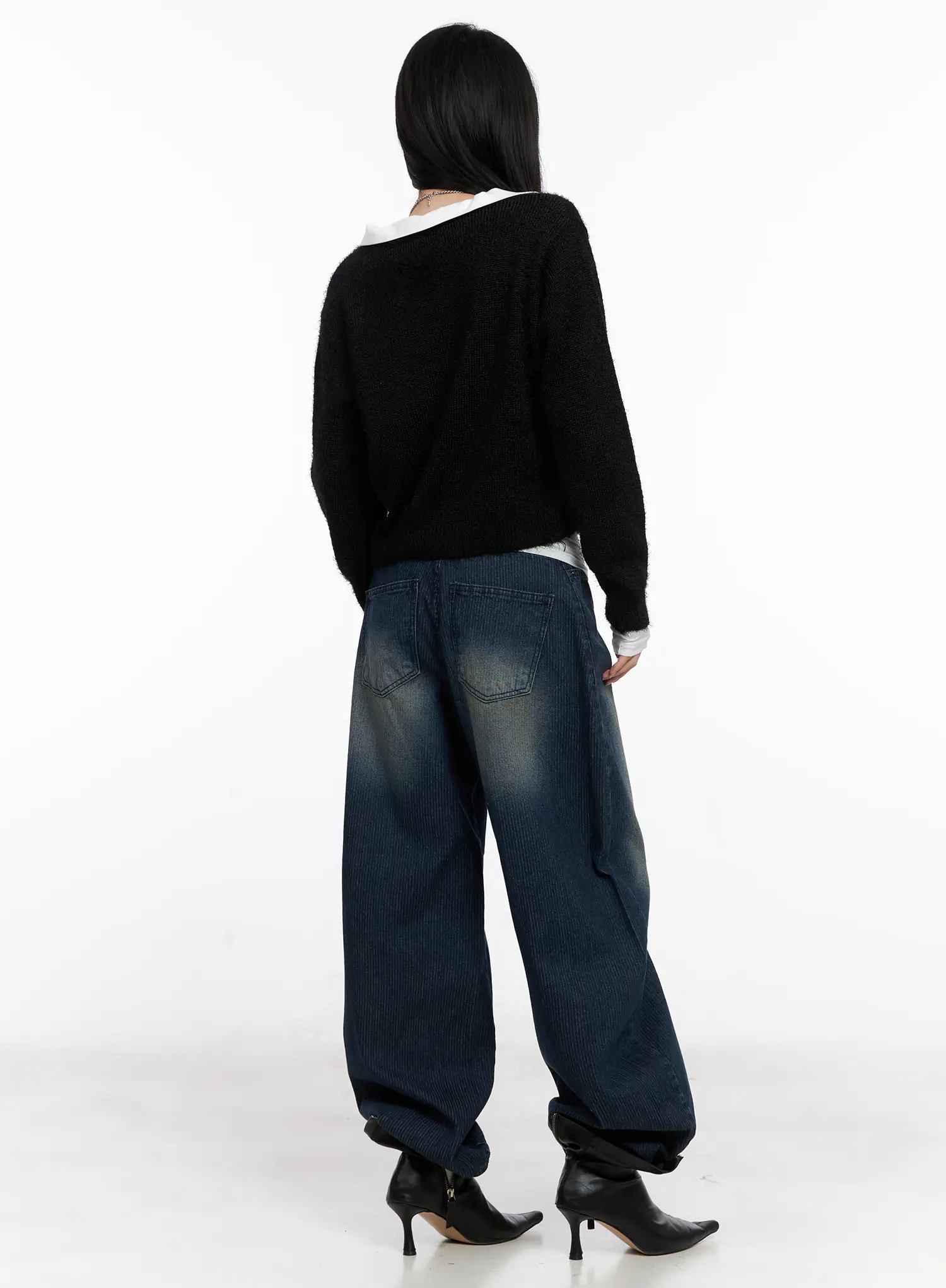 Marlee Corduroy Washed Wide-Leg Jeans CG526 - Image 8