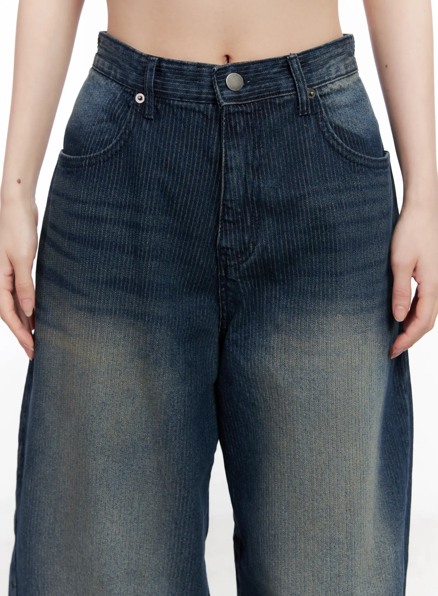 Marlee Corduroy Washed Wide-Leg Jeans CG526 - Image 9
