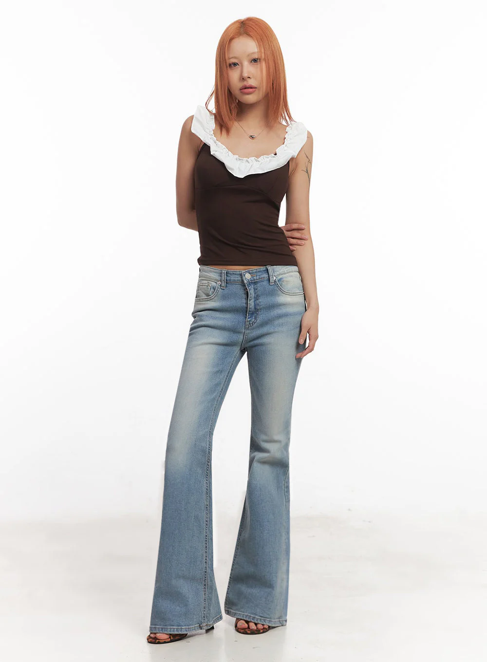May Washed Flared Jeans IA515 - Image 6