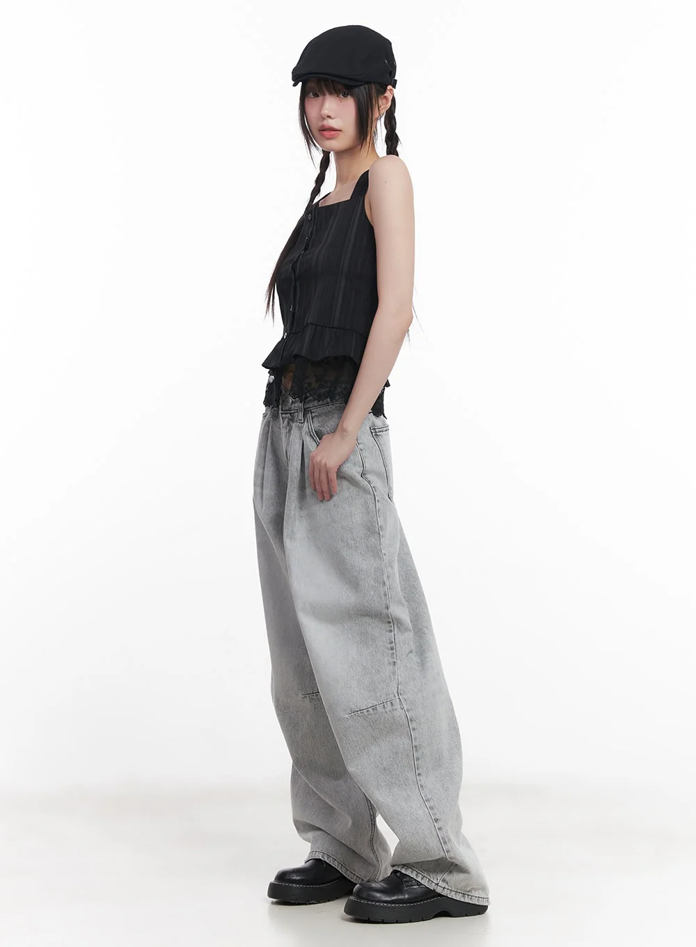 Melisa Washed Wide-Fit Jeans CU506 - Image 3