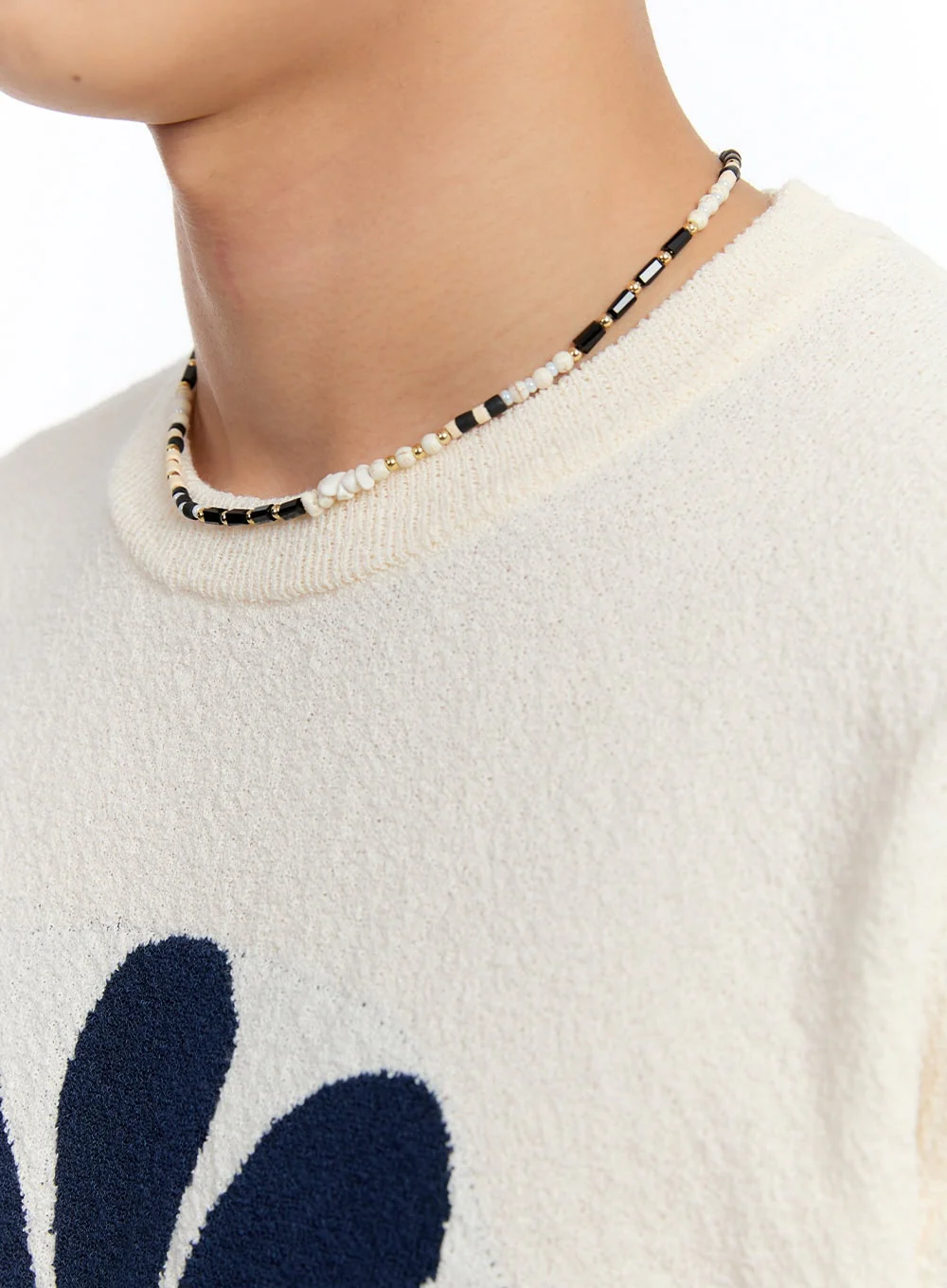 Men’s Beaded Charm Necklace IY529 - Image 2