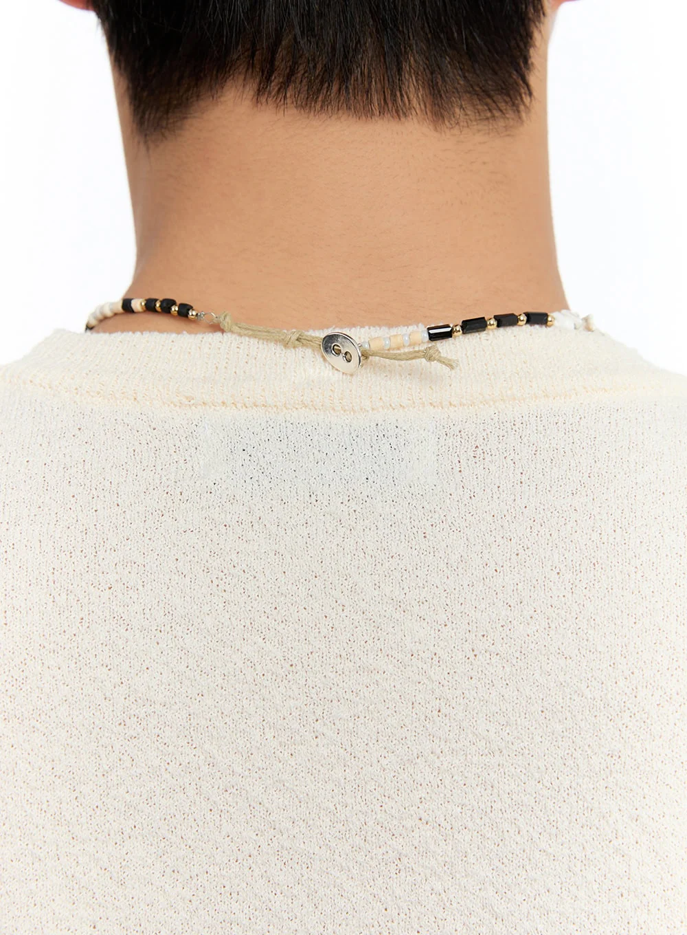 Men’s Beaded Charm Necklace IY529 - Image 4