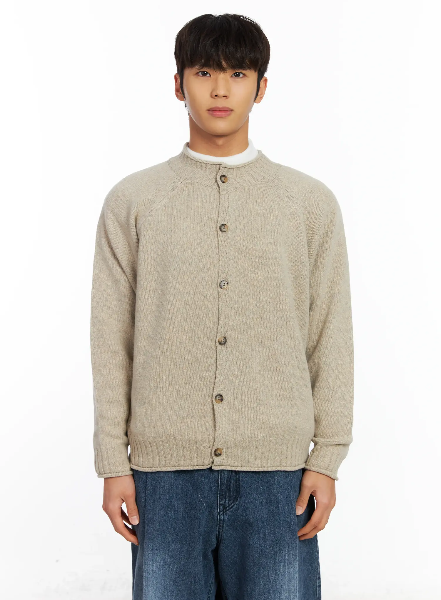 Men’s Lambswool Knit Cardigan IF504 - Image 10