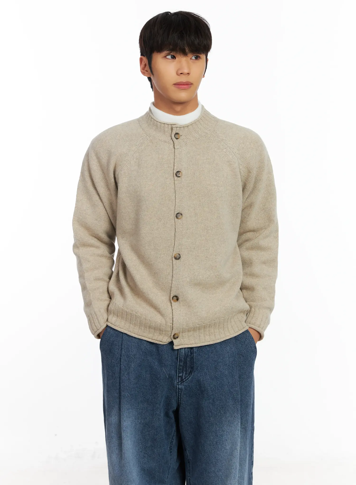 Men’s Lambswool Knit Cardigan IF504 - Image 2