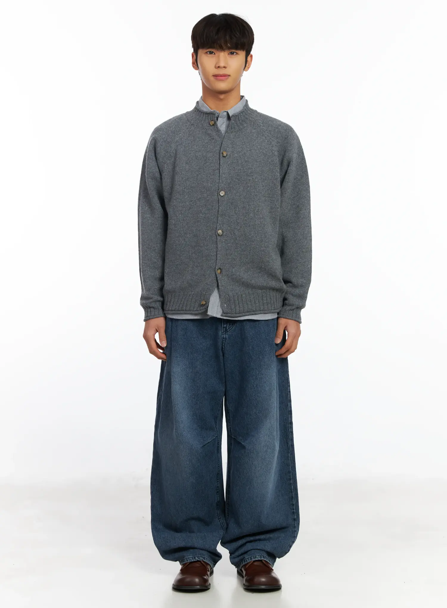 Men’s Lambswool Knit Cardigan IF504 - Image 3