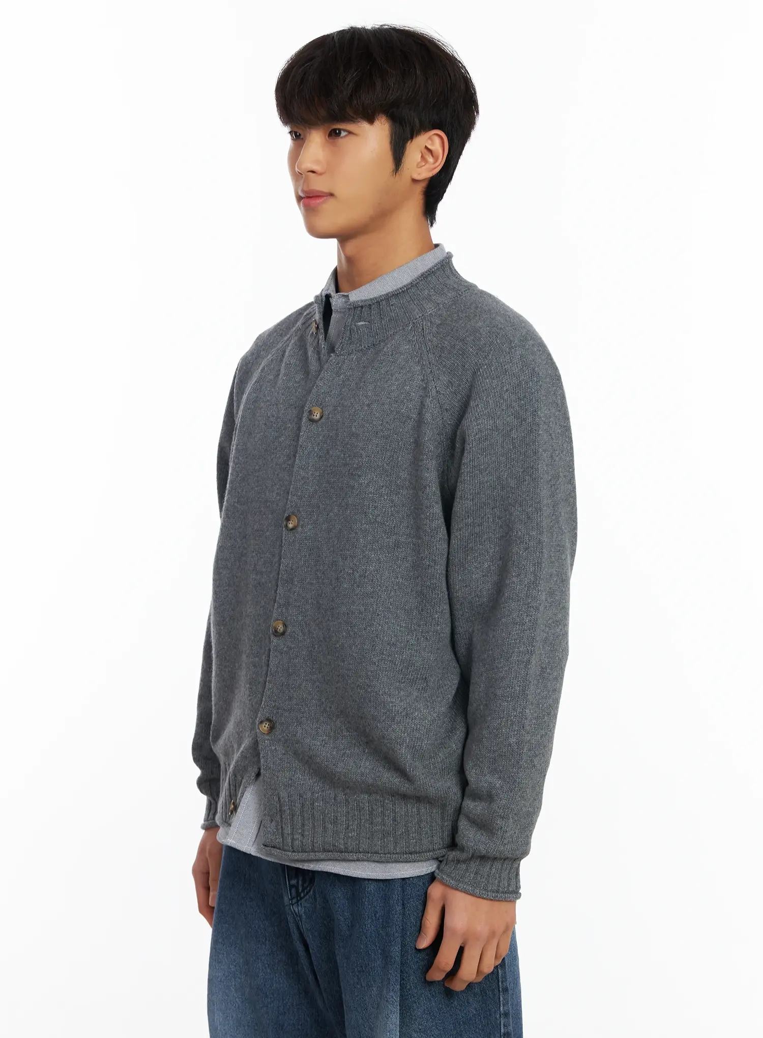 Men’s Lambswool Knit Cardigan IF504 - Image 4