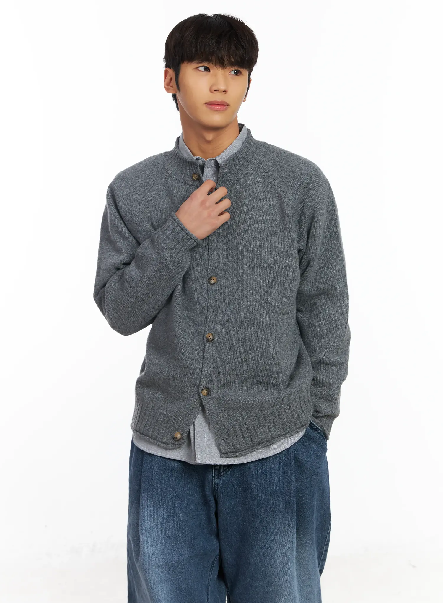 Men’s Lambswool Knit Cardigan IF504 - Image 6