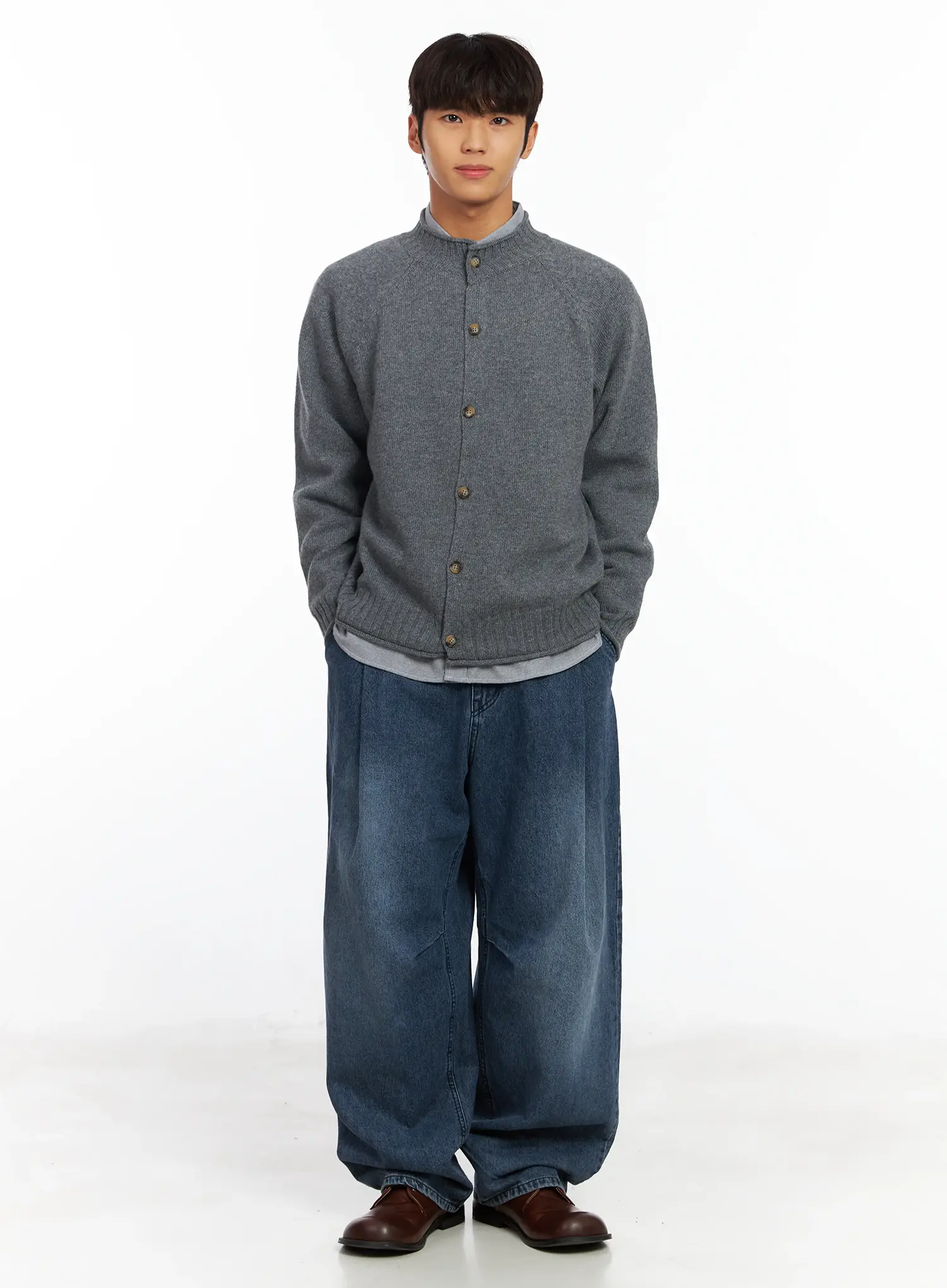 Men’s Lambswool Knit Cardigan IF504 - Image 7