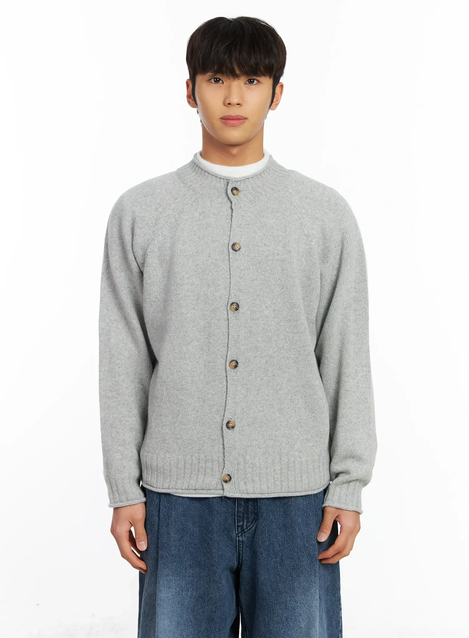 Men’s Lambswool Knit Cardigan IF504 - Image 9