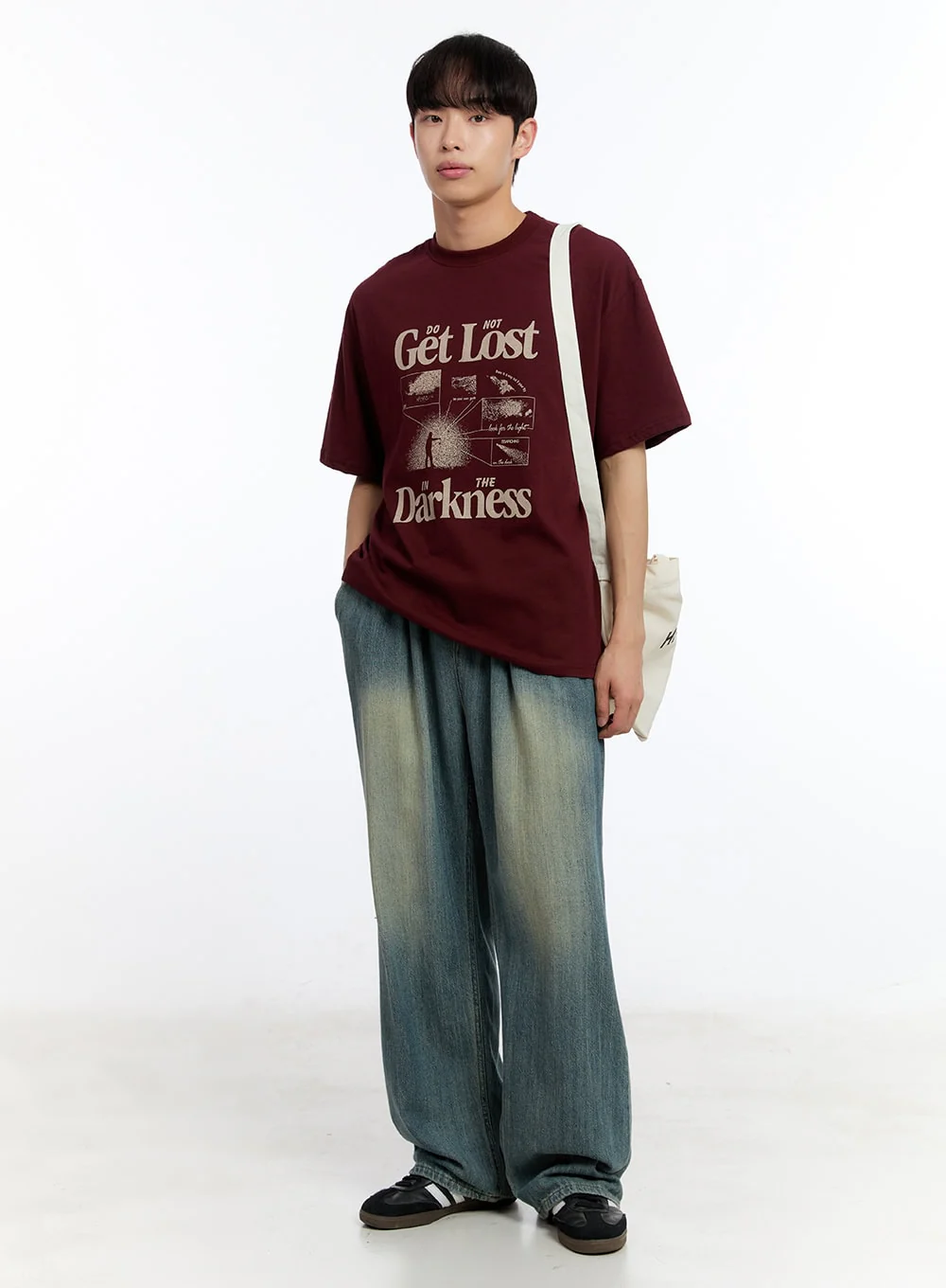 Men’s Pintuck Denim Sweatpants (Blue) IY529 - Image 10