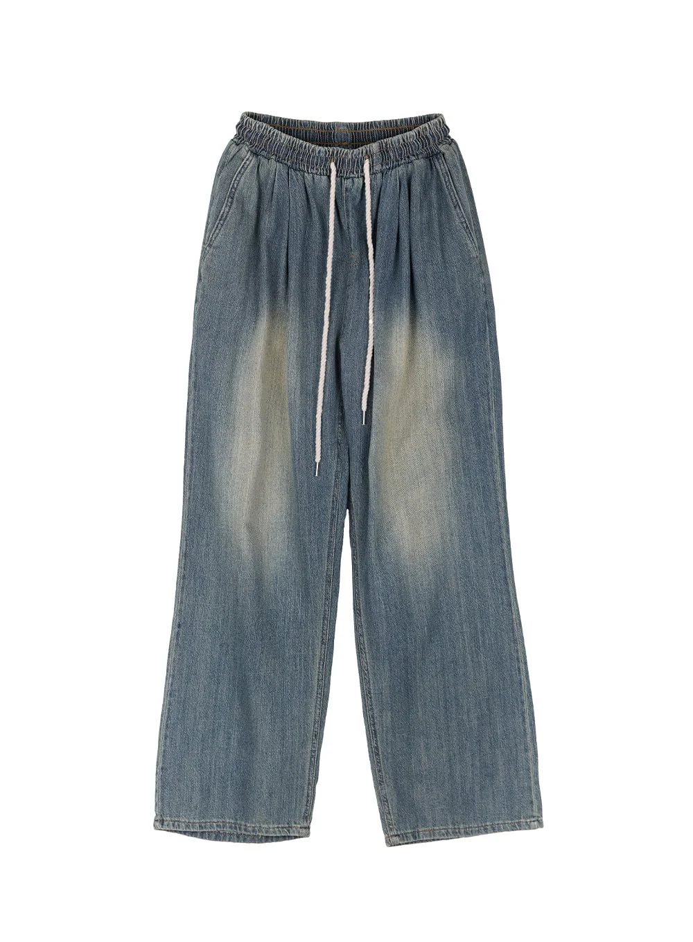 Men’s Pintuck Denim Sweatpants (Blue) IY529 - Image 12