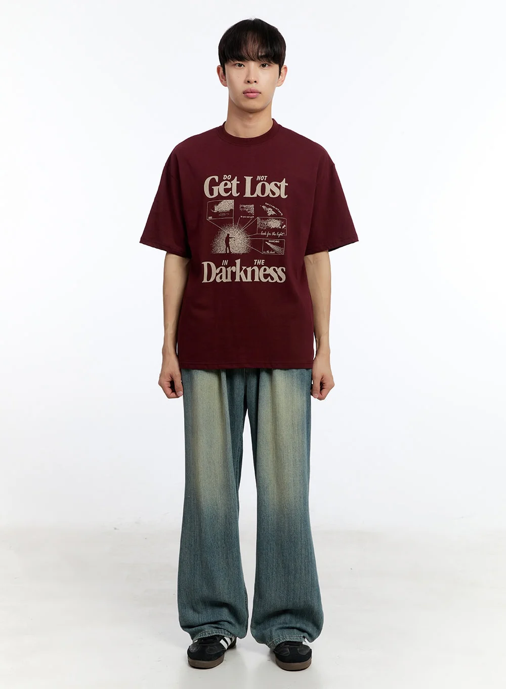 Men’s Pintuck Denim Sweatpants (Blue) IY529 - Image 7