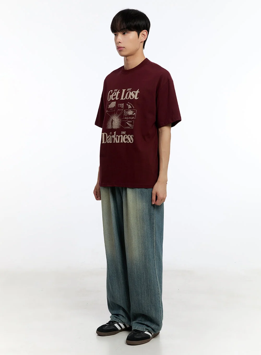 Men’s Pintuck Denim Sweatpants (Blue) IY529 - Image 8