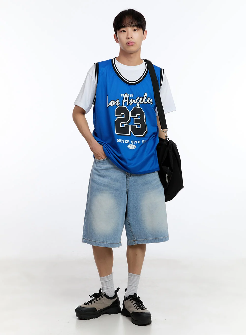 Men’s Washed Wide-Leg Jorts IY529