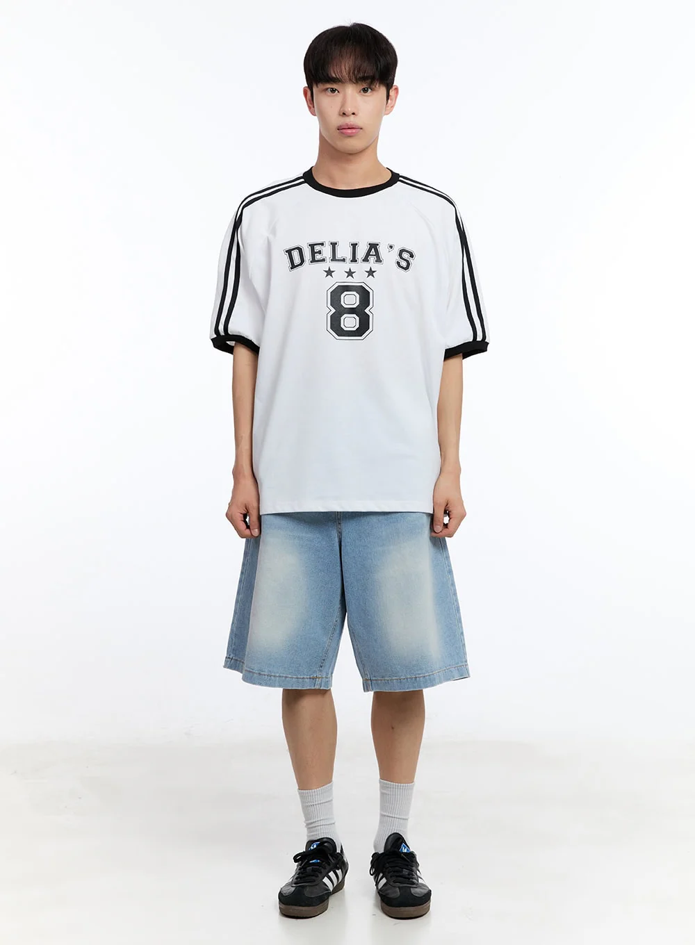 Men’s Washed Wide-Leg Jorts IY529 - Image 5