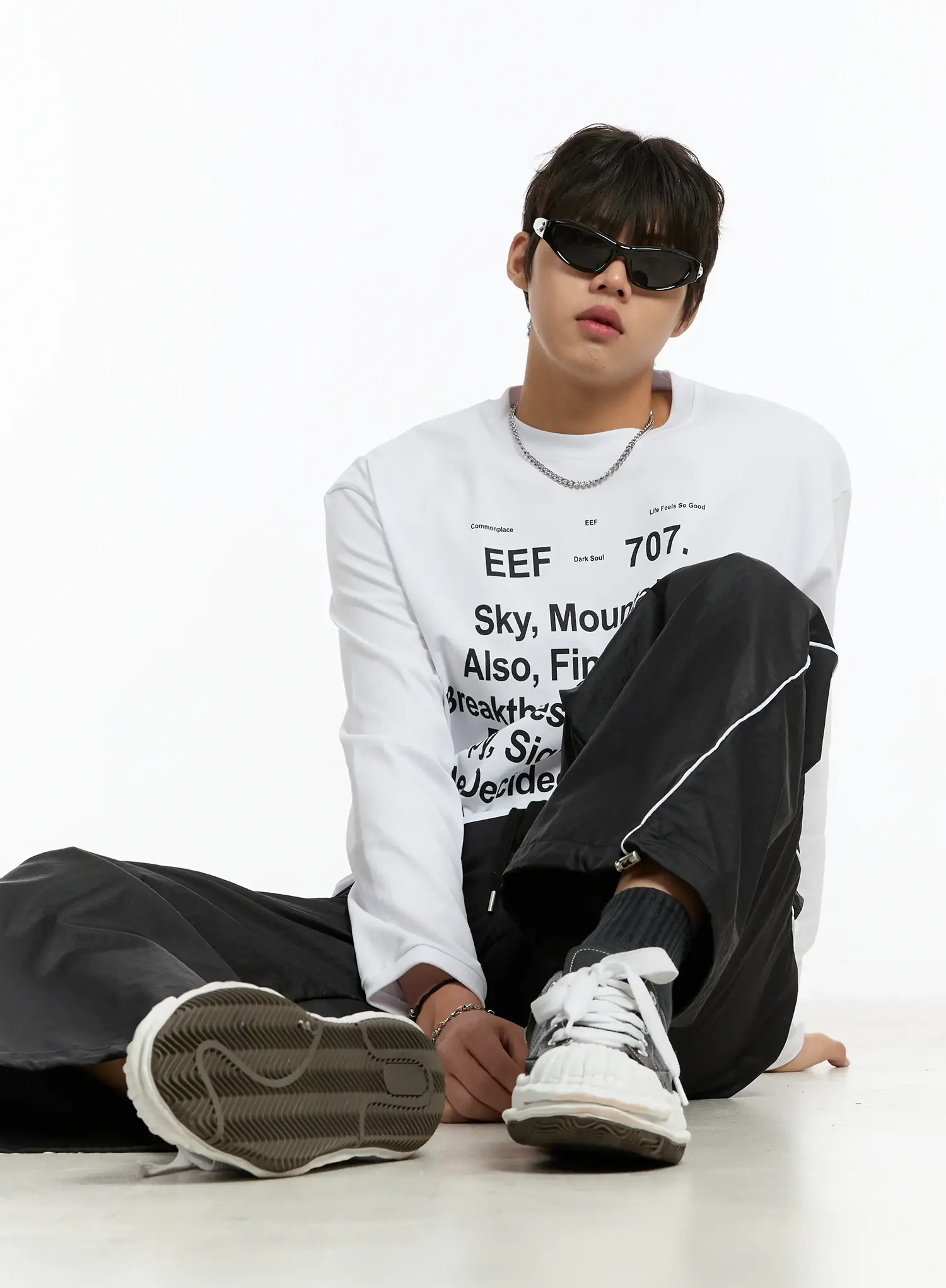 Men's 09 Graphic Nylon Drawstring Pants IM503 - Image 11