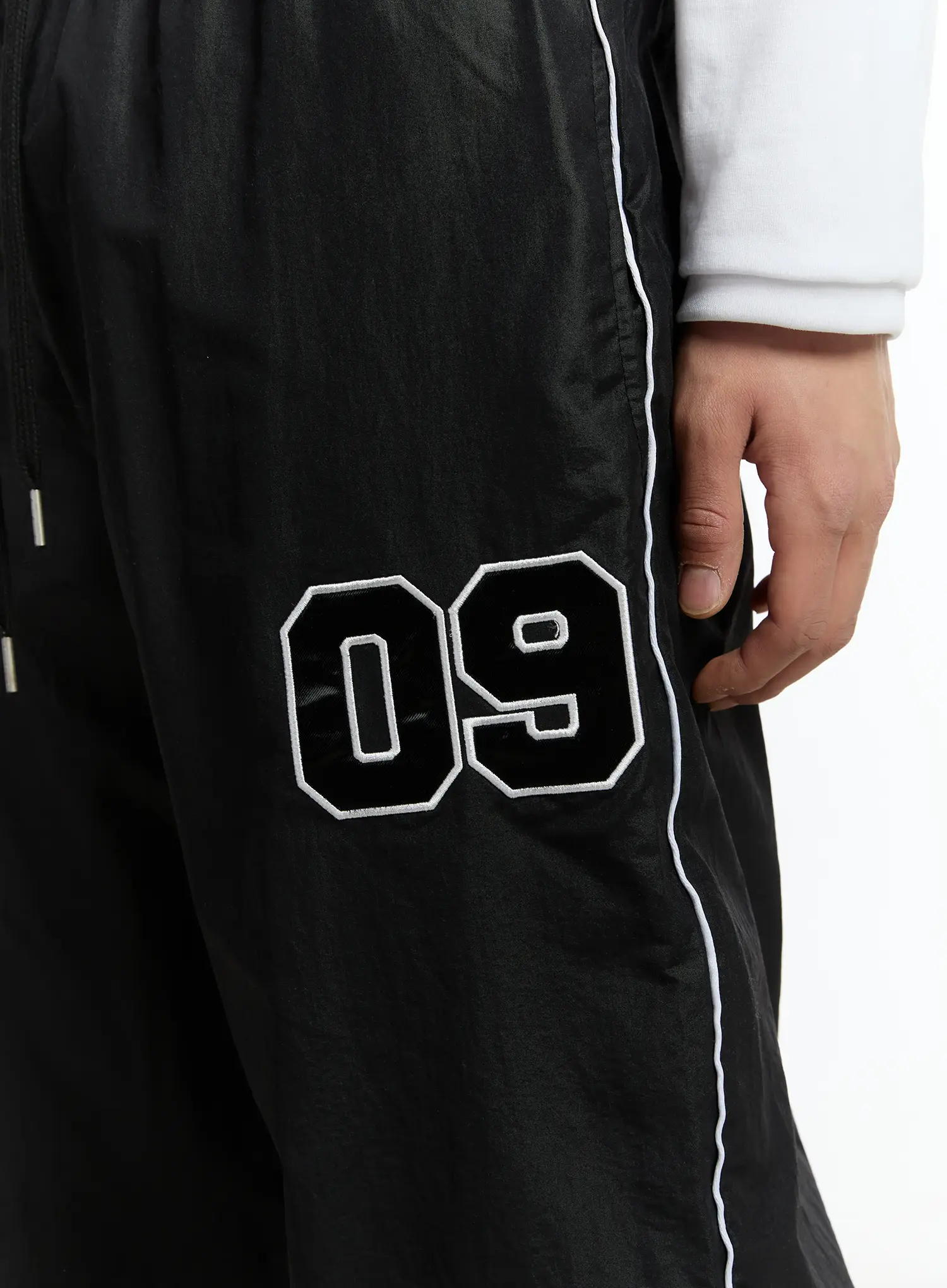 Men's 09 Graphic Nylon Drawstring Pants IM503 - Image 6